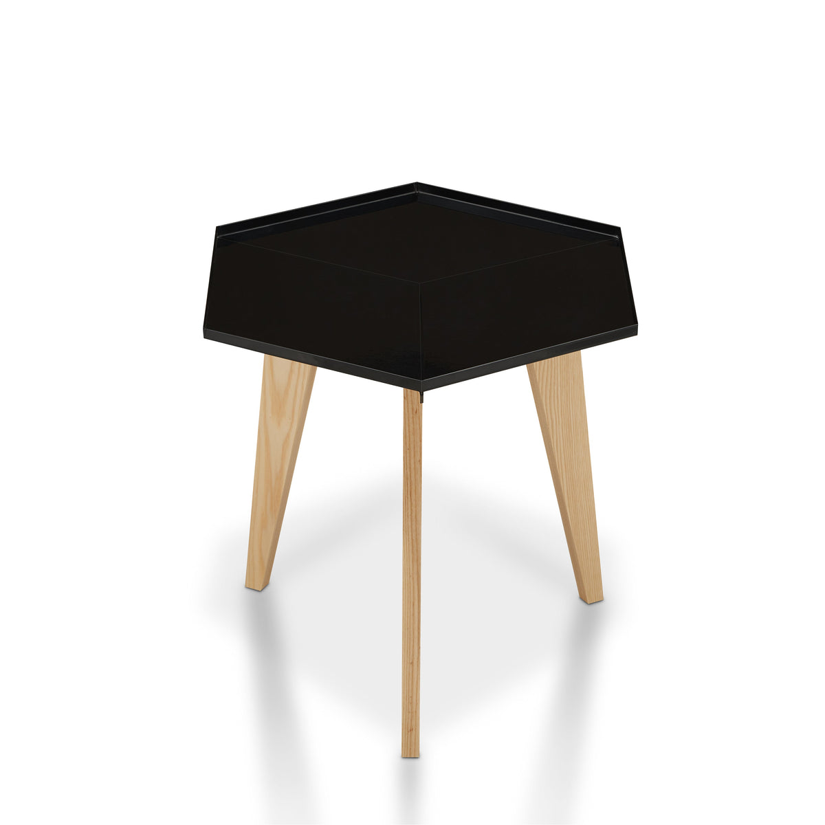 Hadid Mid-Century Modern Tray Top End Table