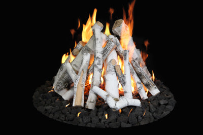 Grand Canyon Gas Logs - Aspen Birch Radiant Outdoor Gas Fire Logs