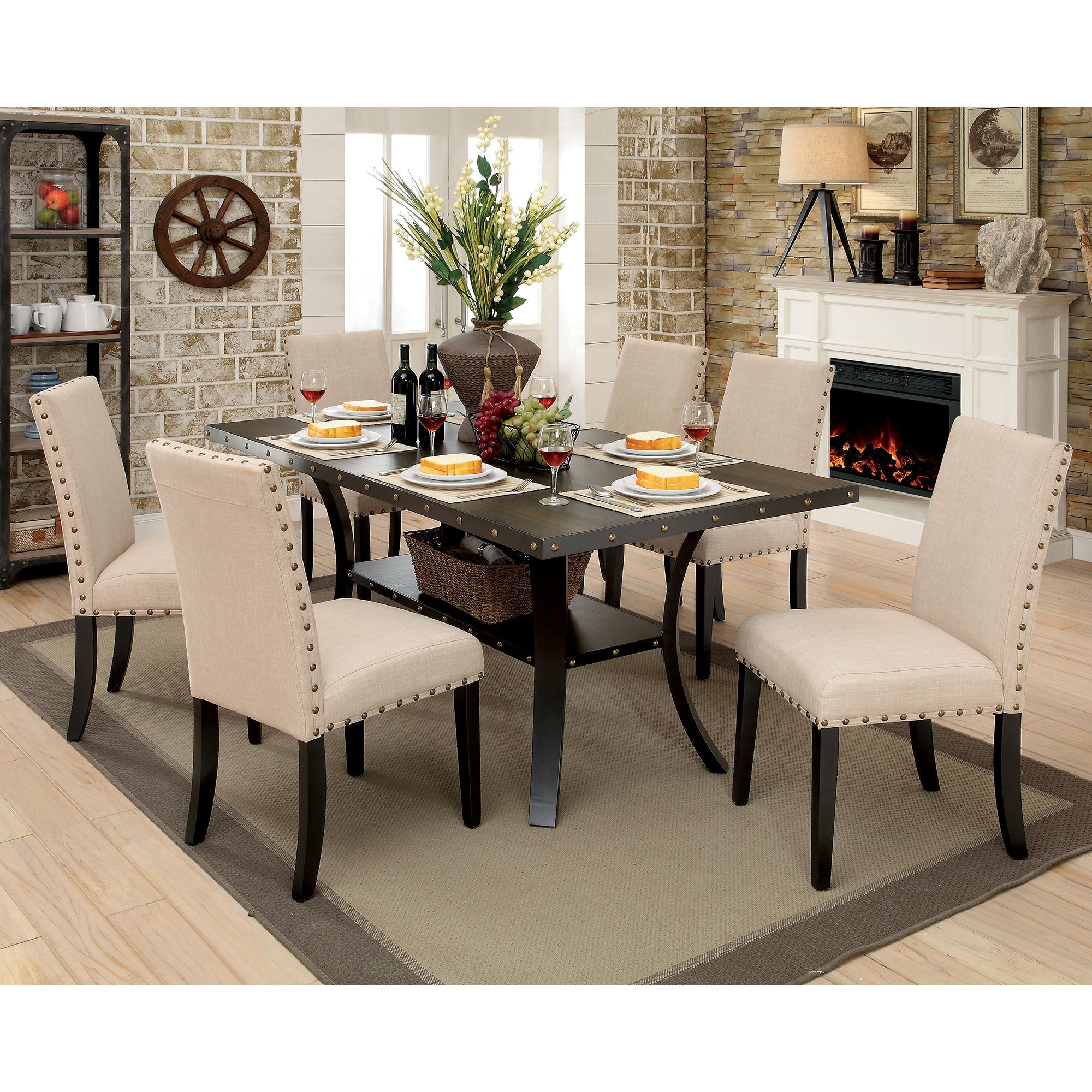 Caiti Transitional Nailhead Trim Side Chairs (Set of 2)