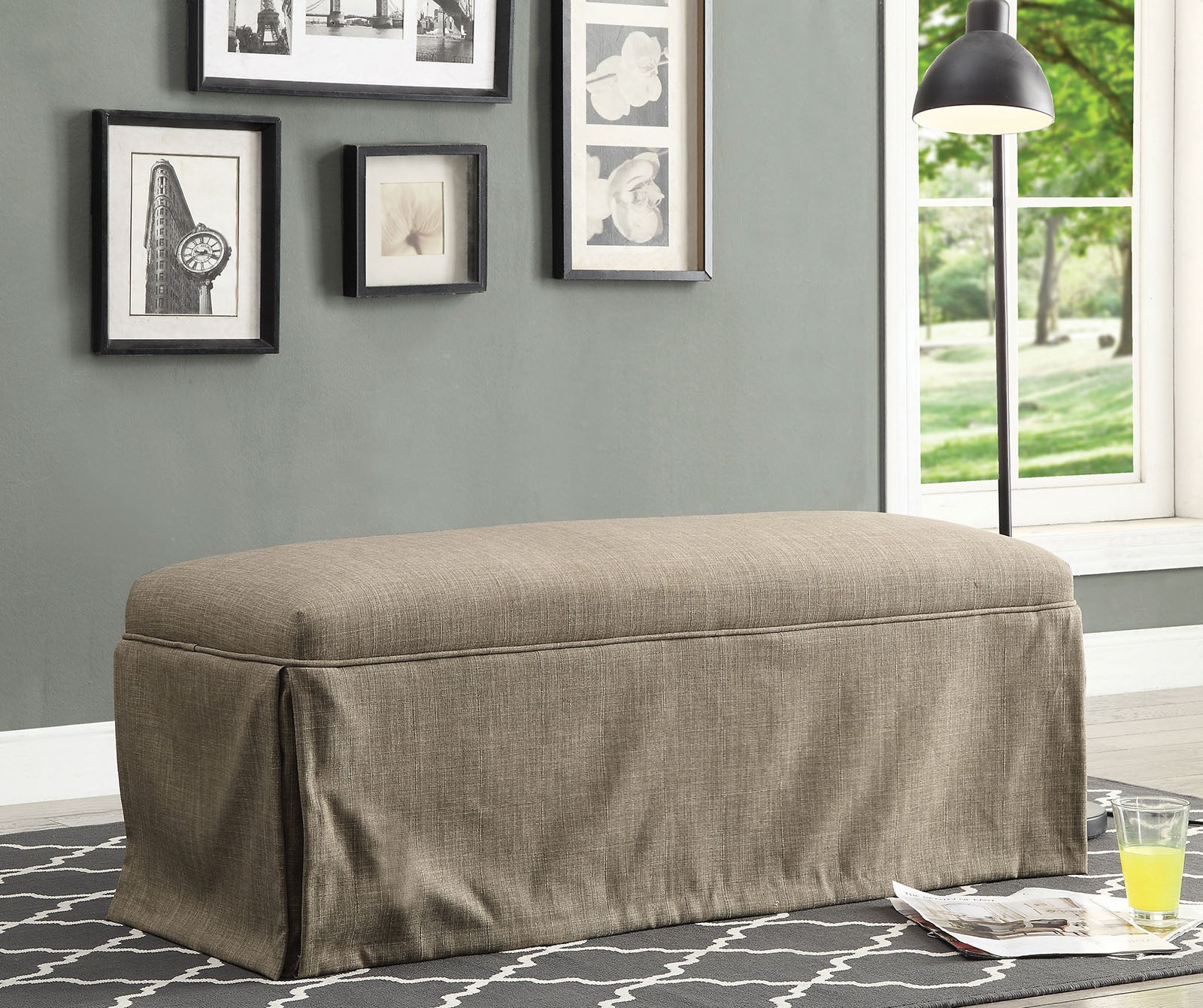 Cullen Rustic Bench in Brown