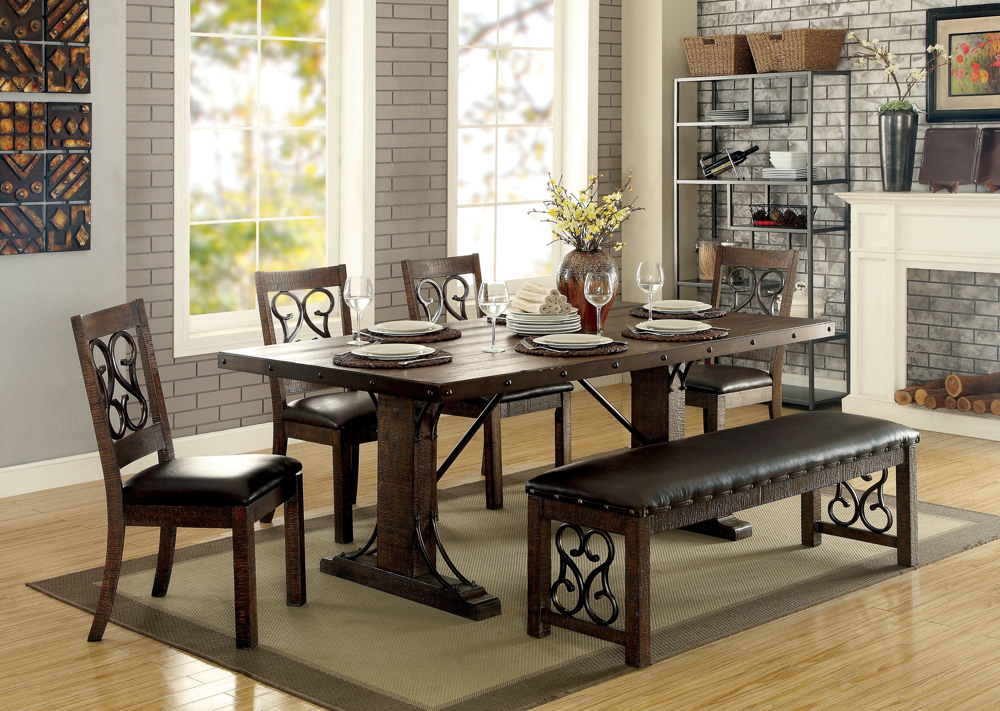 Paula Traditional Padded Bench