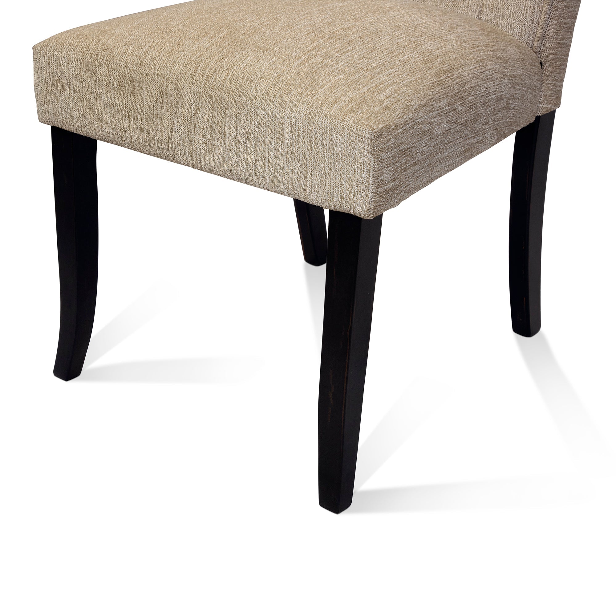 Marynda Transitional Button Tufted Side Chairs in Ivory (Set of 2)