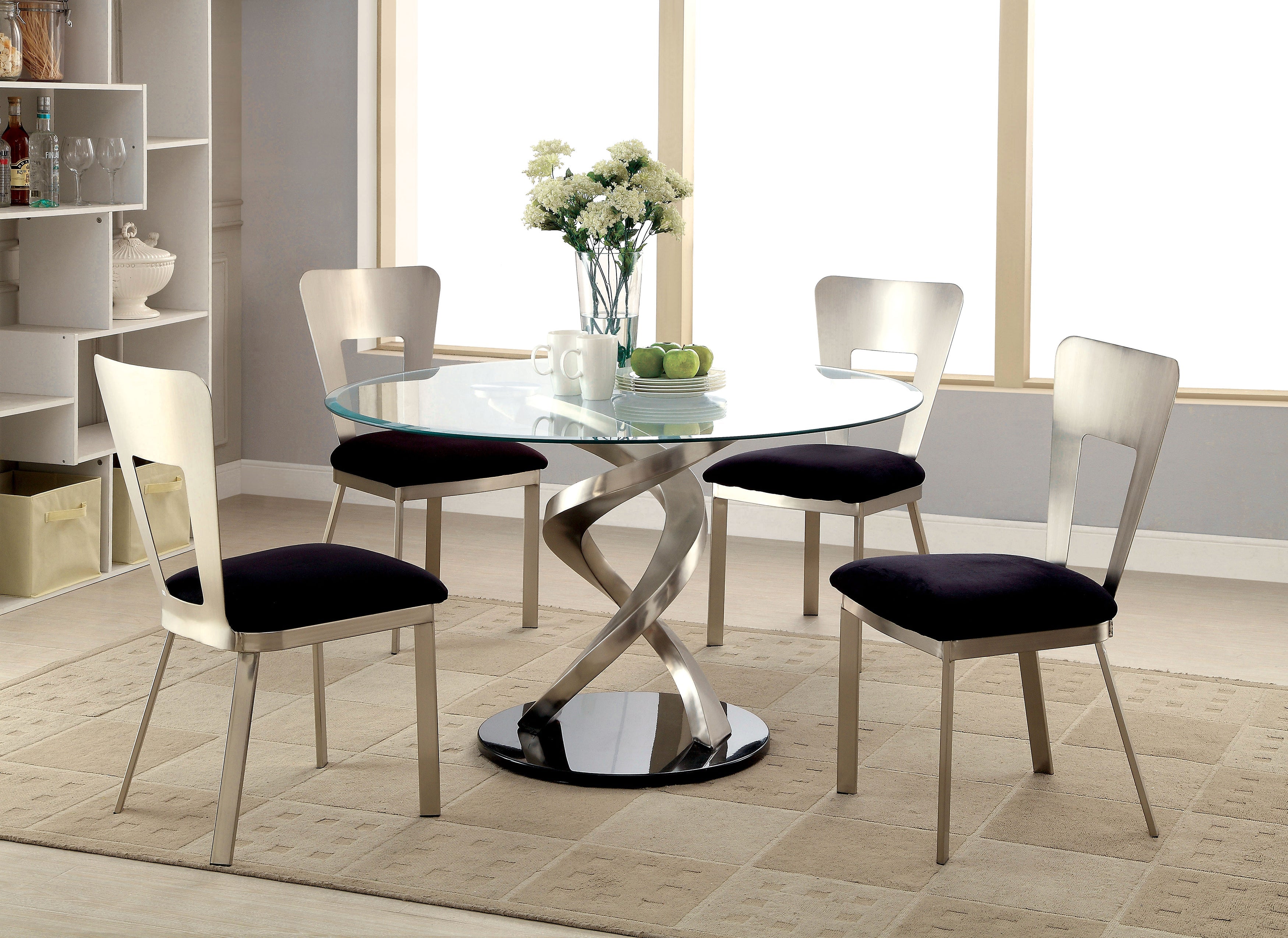 Tino Contemporary Padded Side Chairs (Set of 2)