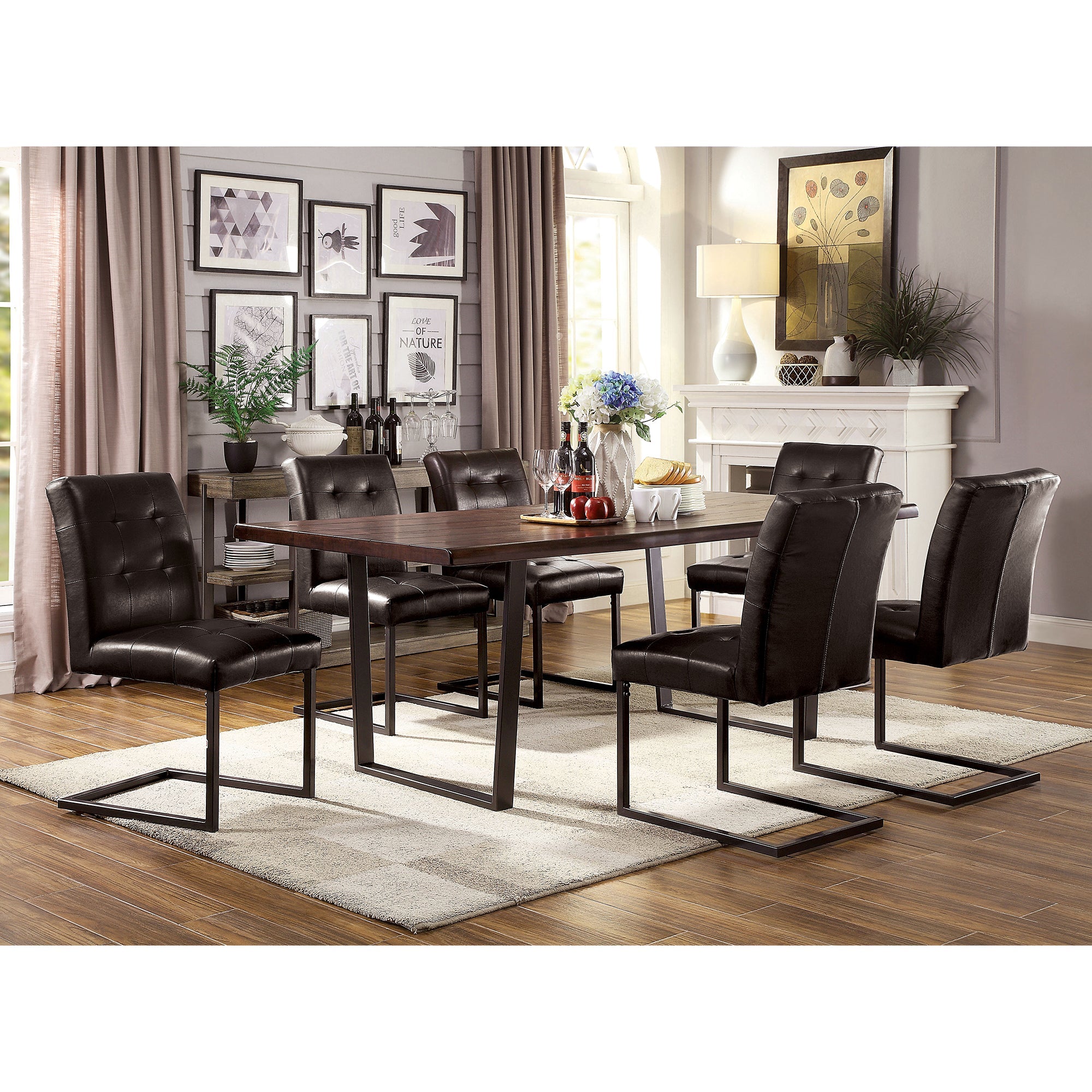 Cascannon Rustic Tufted Side Chairs (Set of 2)