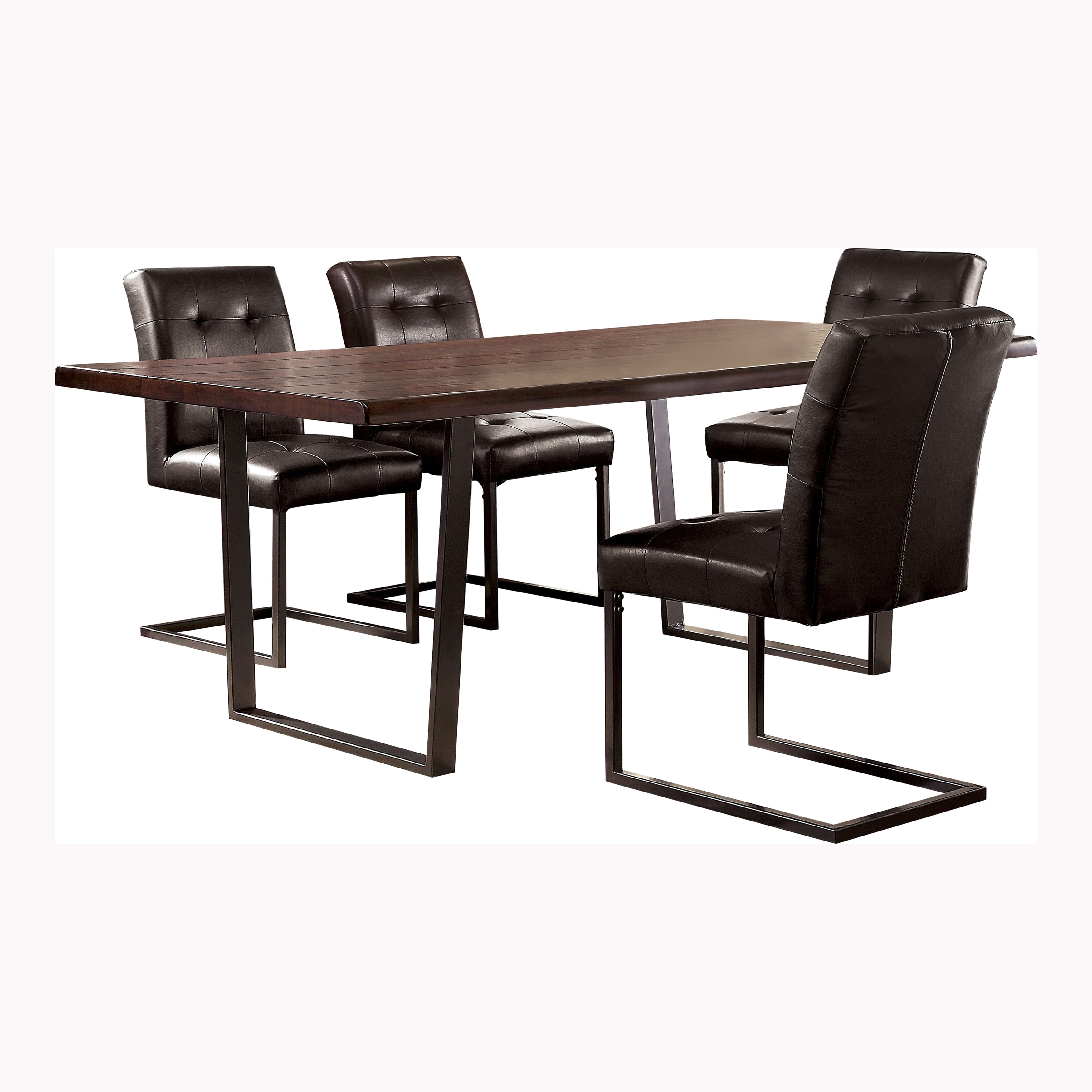 Cascannon Rustic 5-Piece Metal Base Dining Set