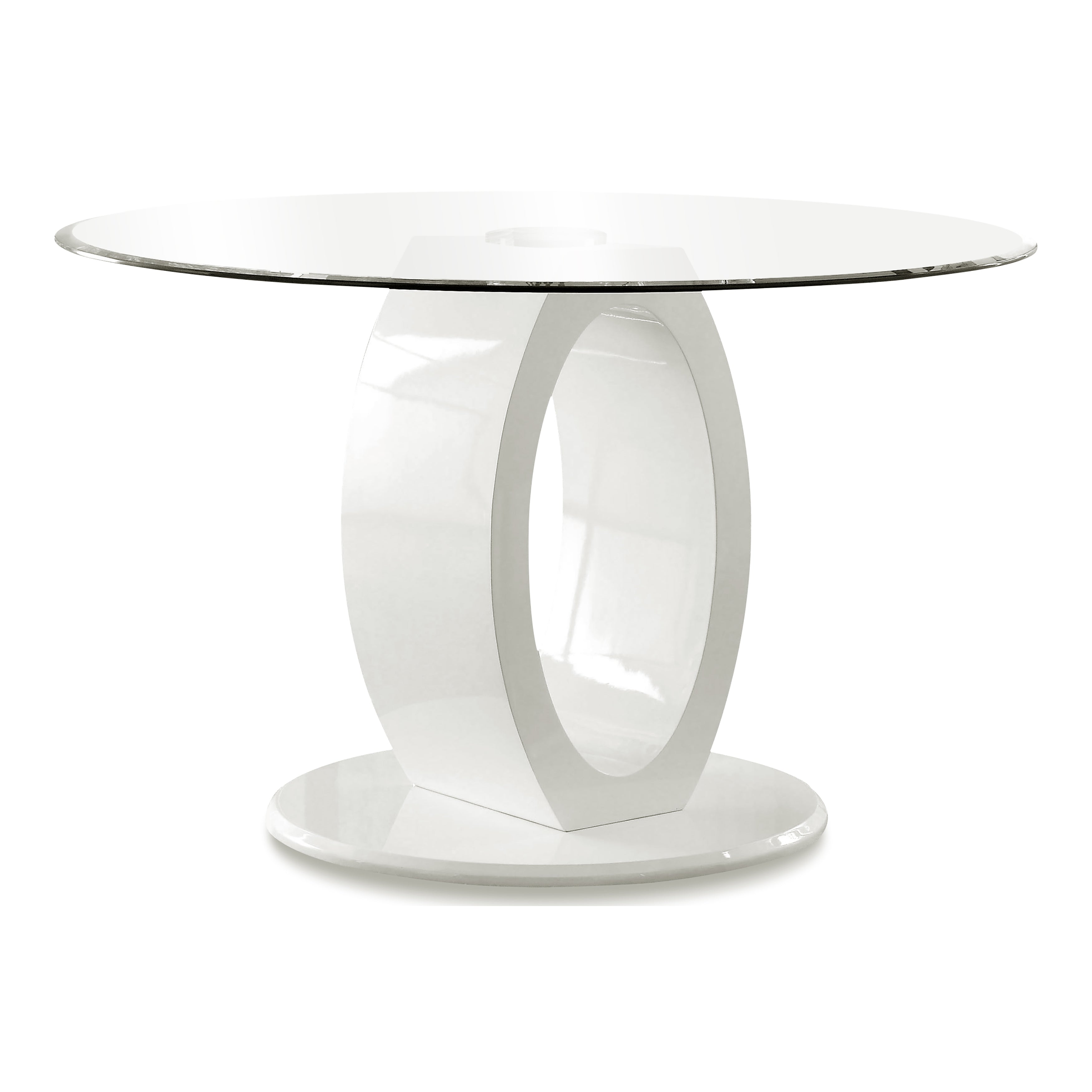 Xavia Contemporary Round Dining Table in White