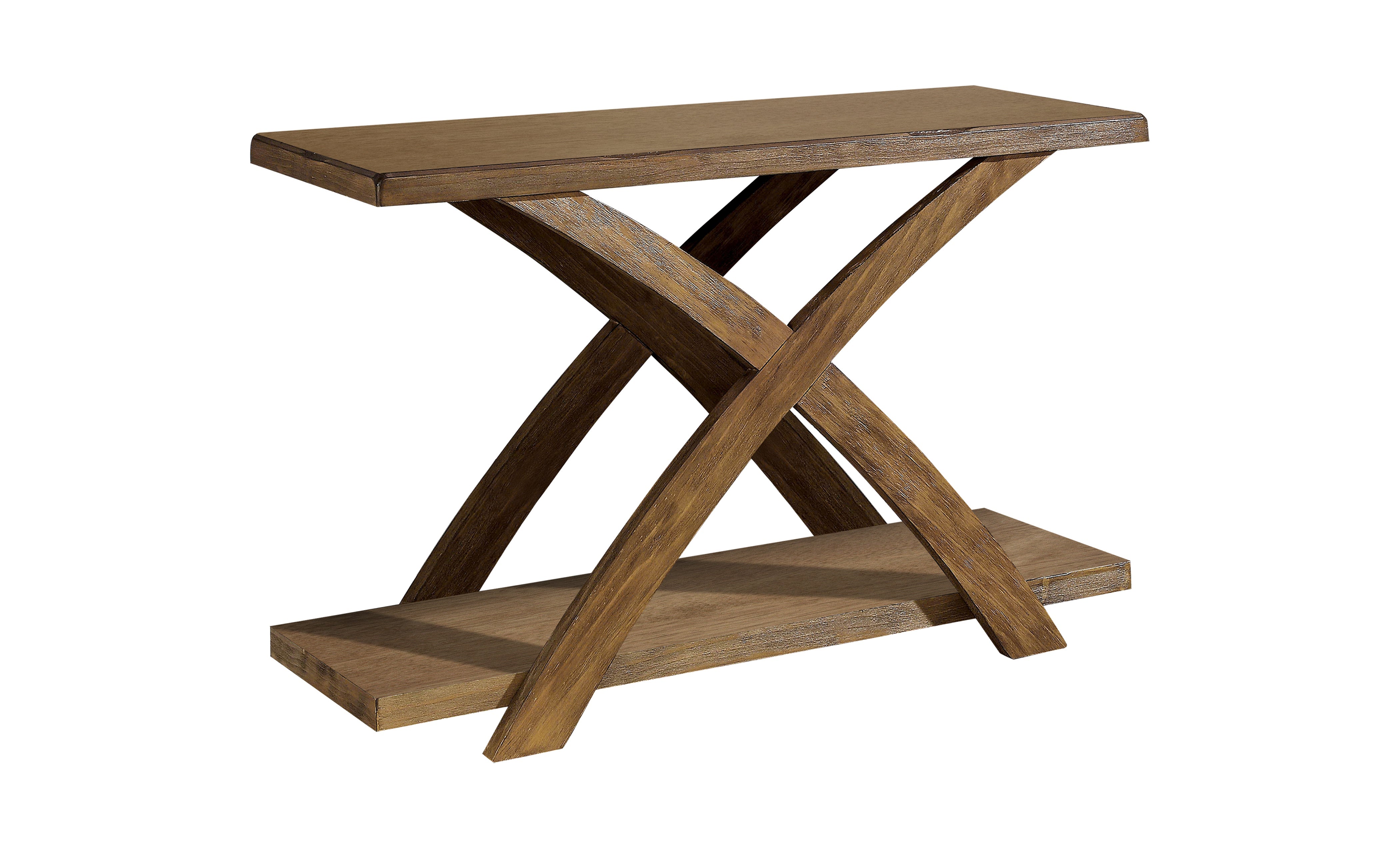 Habert Transitional Open Shelf Sofa Table