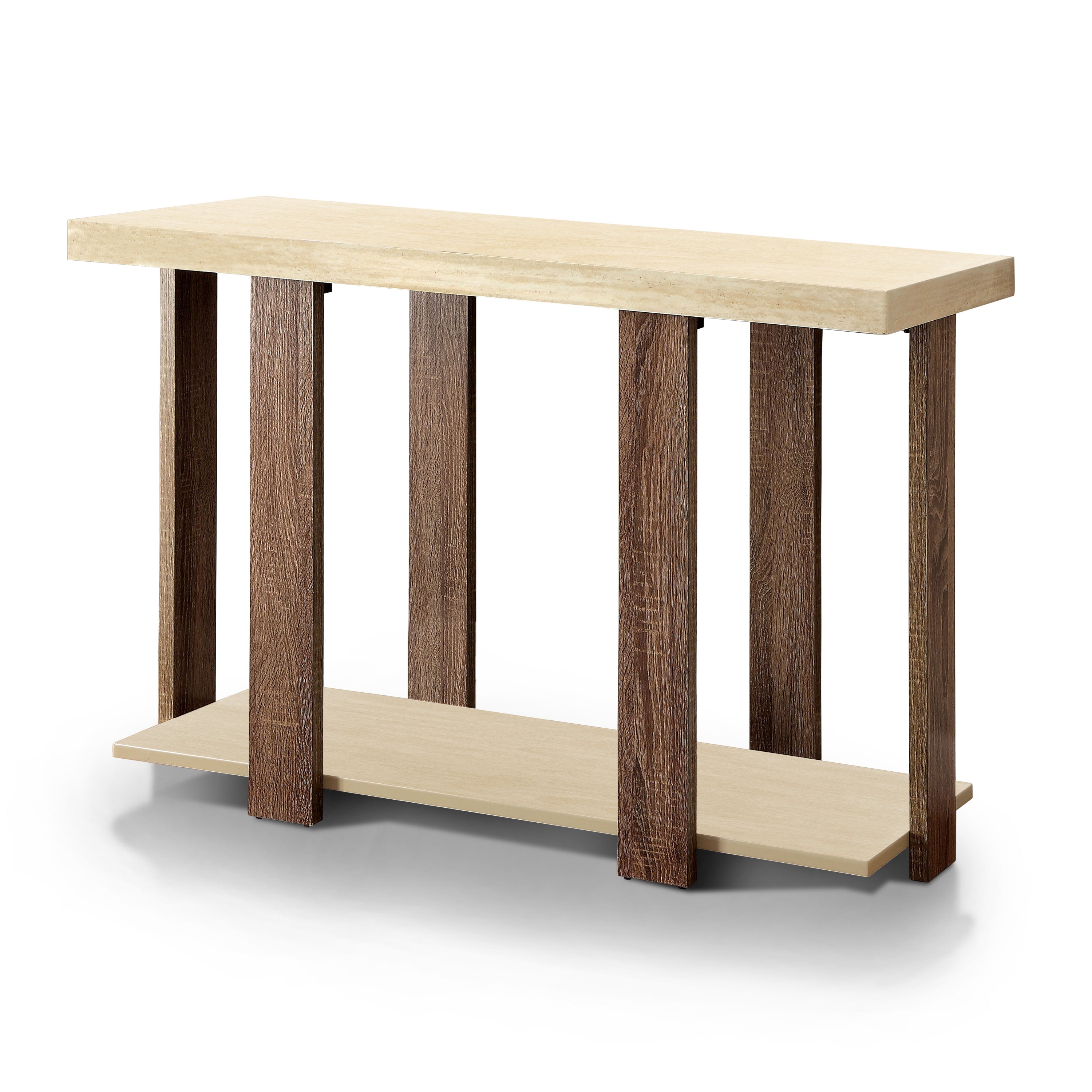 Adler Contemporary Open Shelf Sofa Table