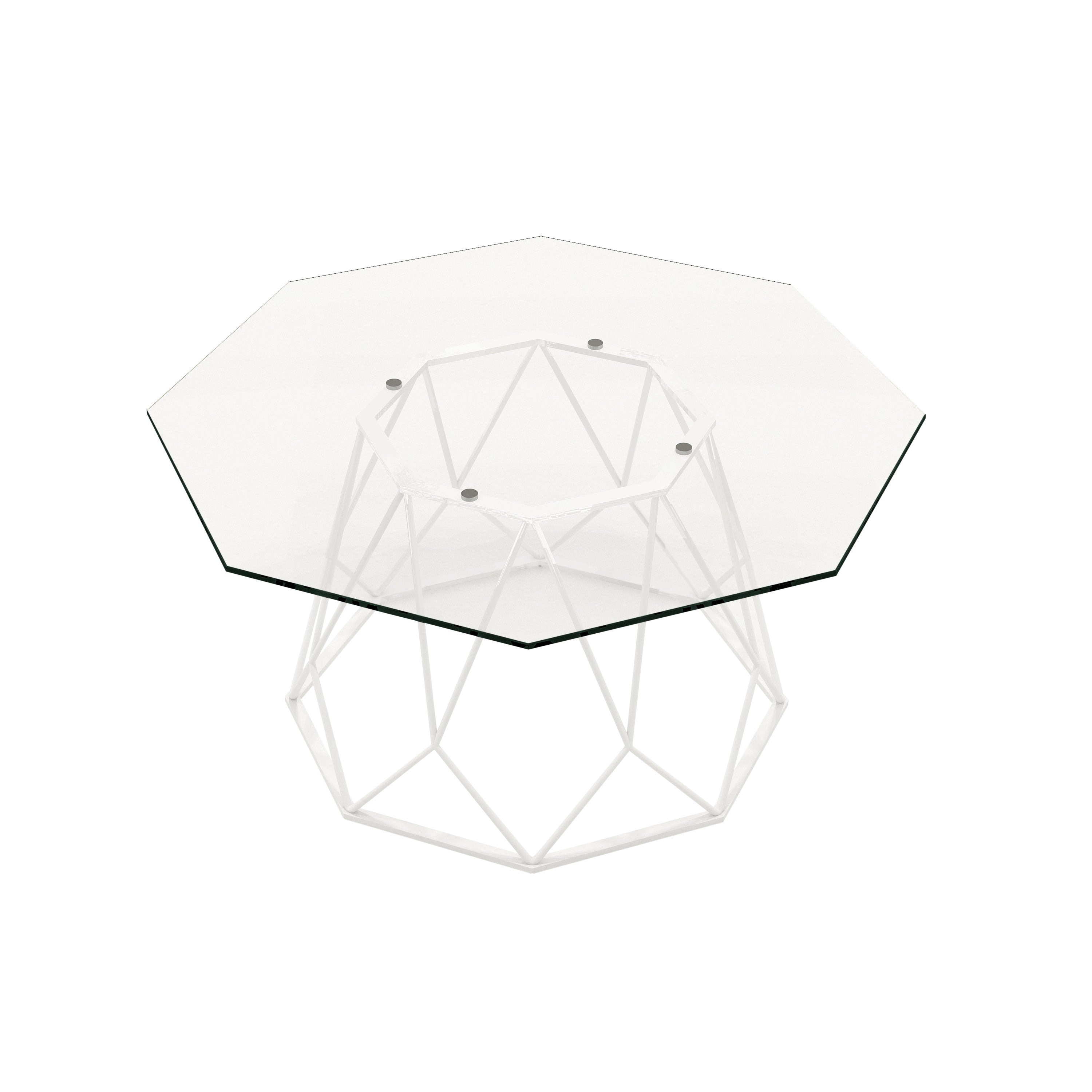 Growder Glass Top Coffee Table in White