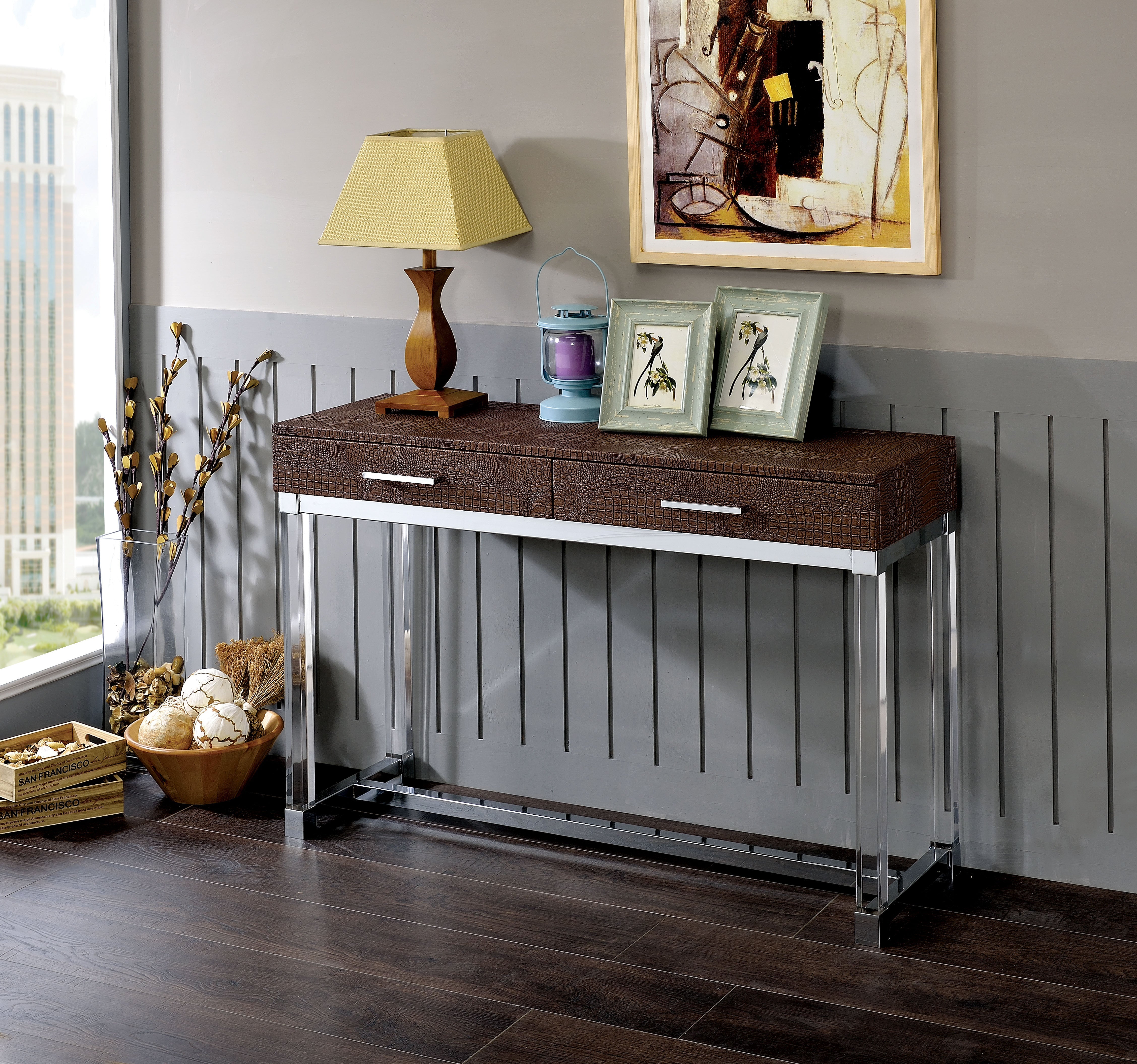 Dundy Contemporary 1-Drawer Sofa Table