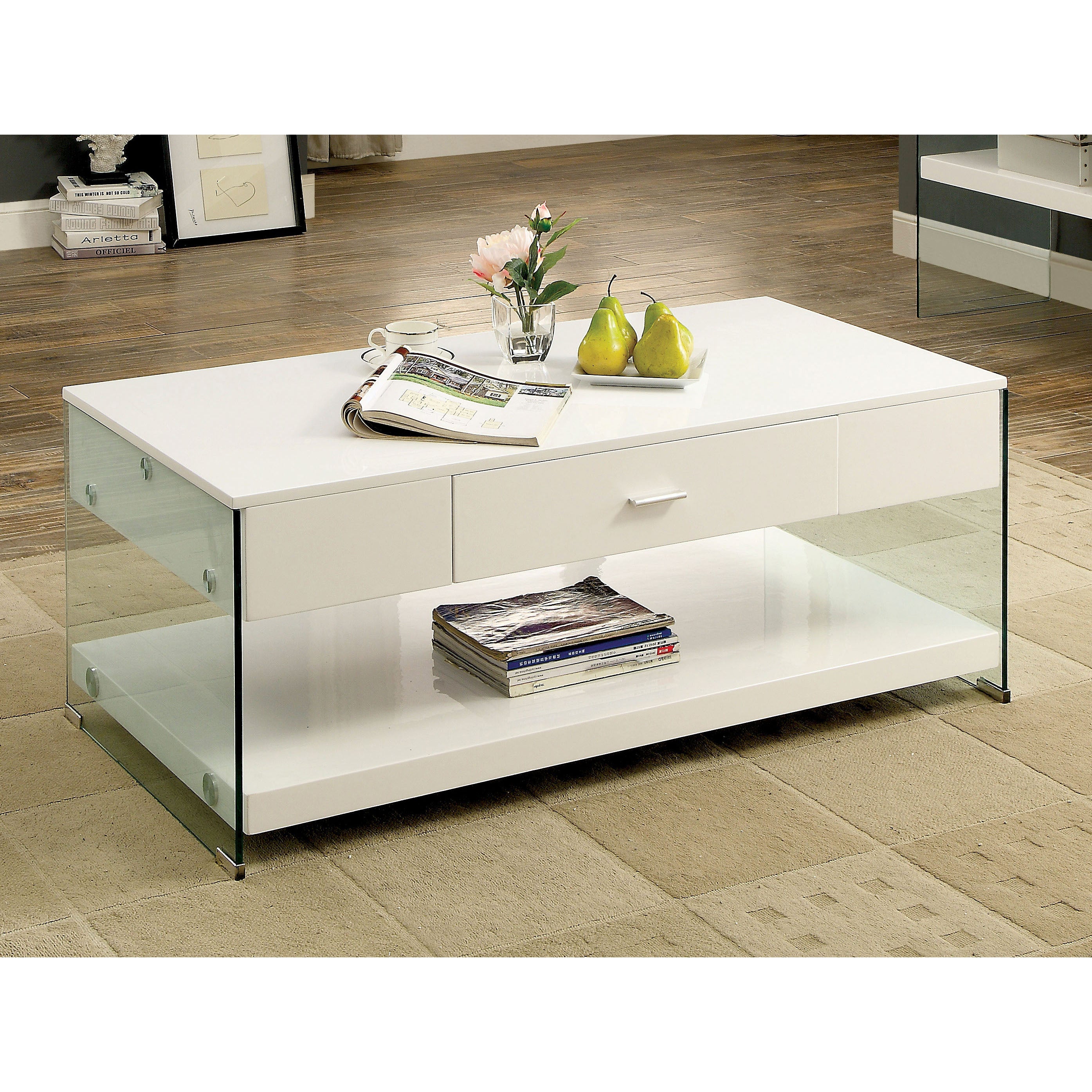 Beliza Contemporary Open Storage Coffee Table