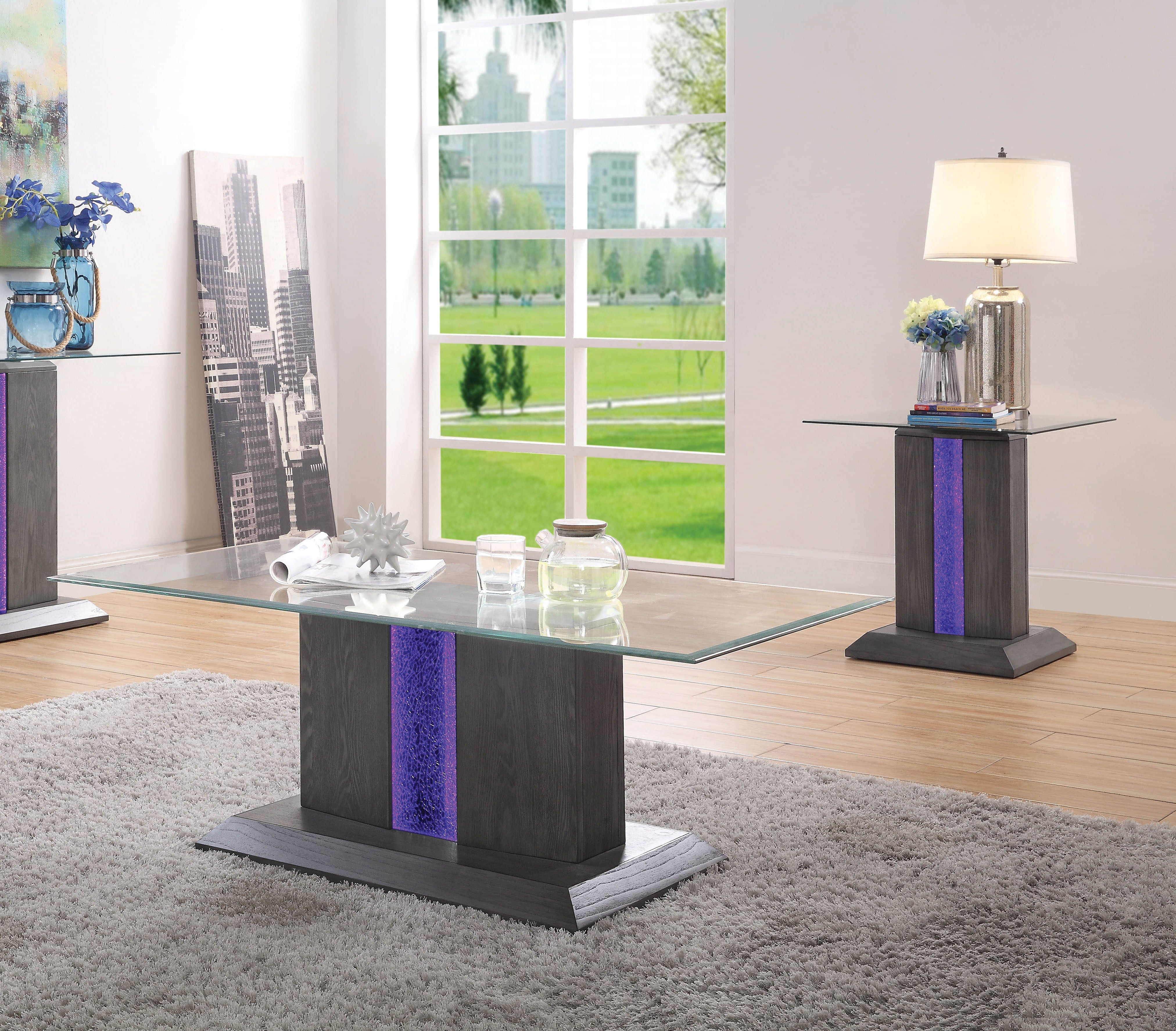 Lillon Contemporary 2-Piece Wood Table Set