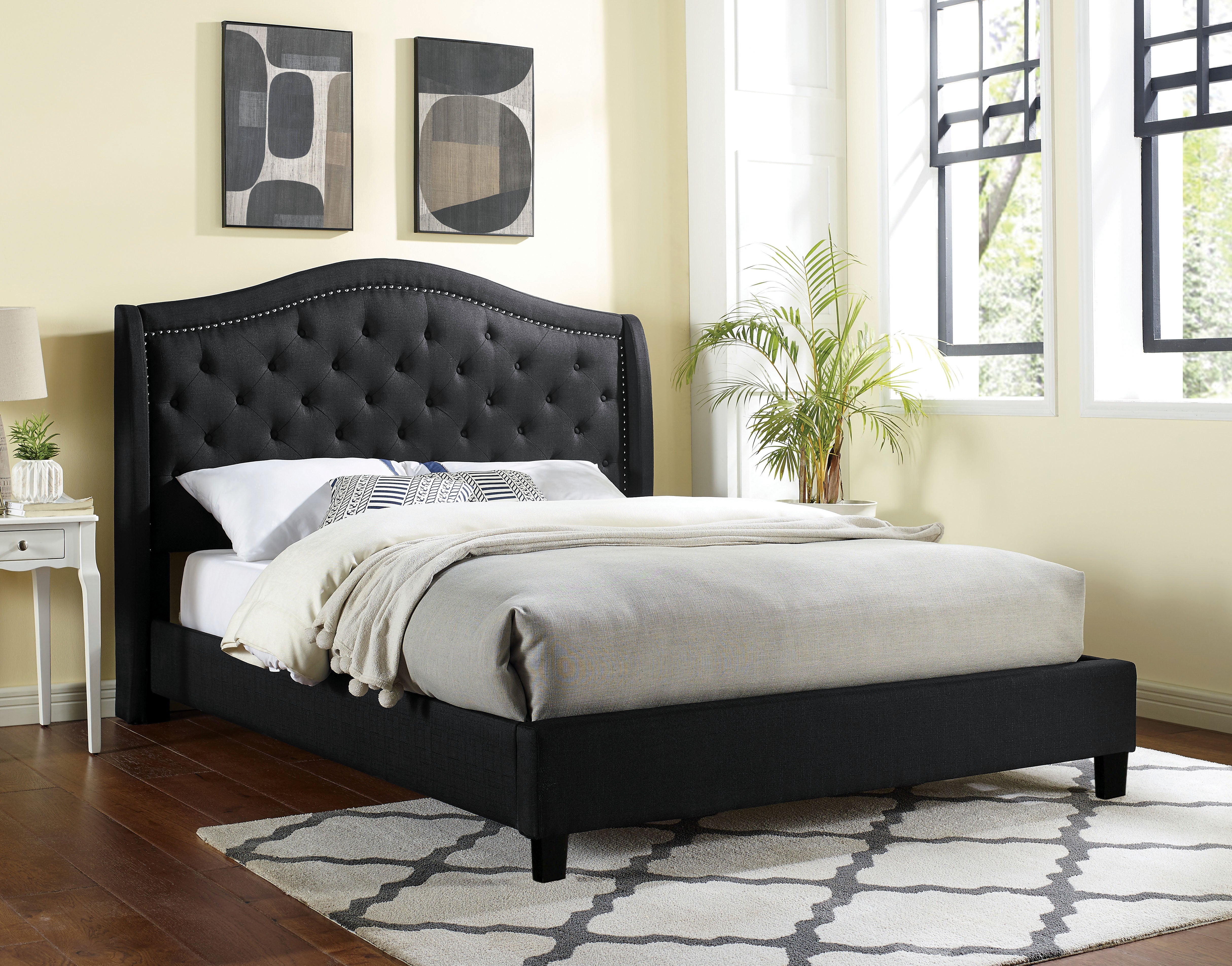 Bantris Tufted King Bed in Black