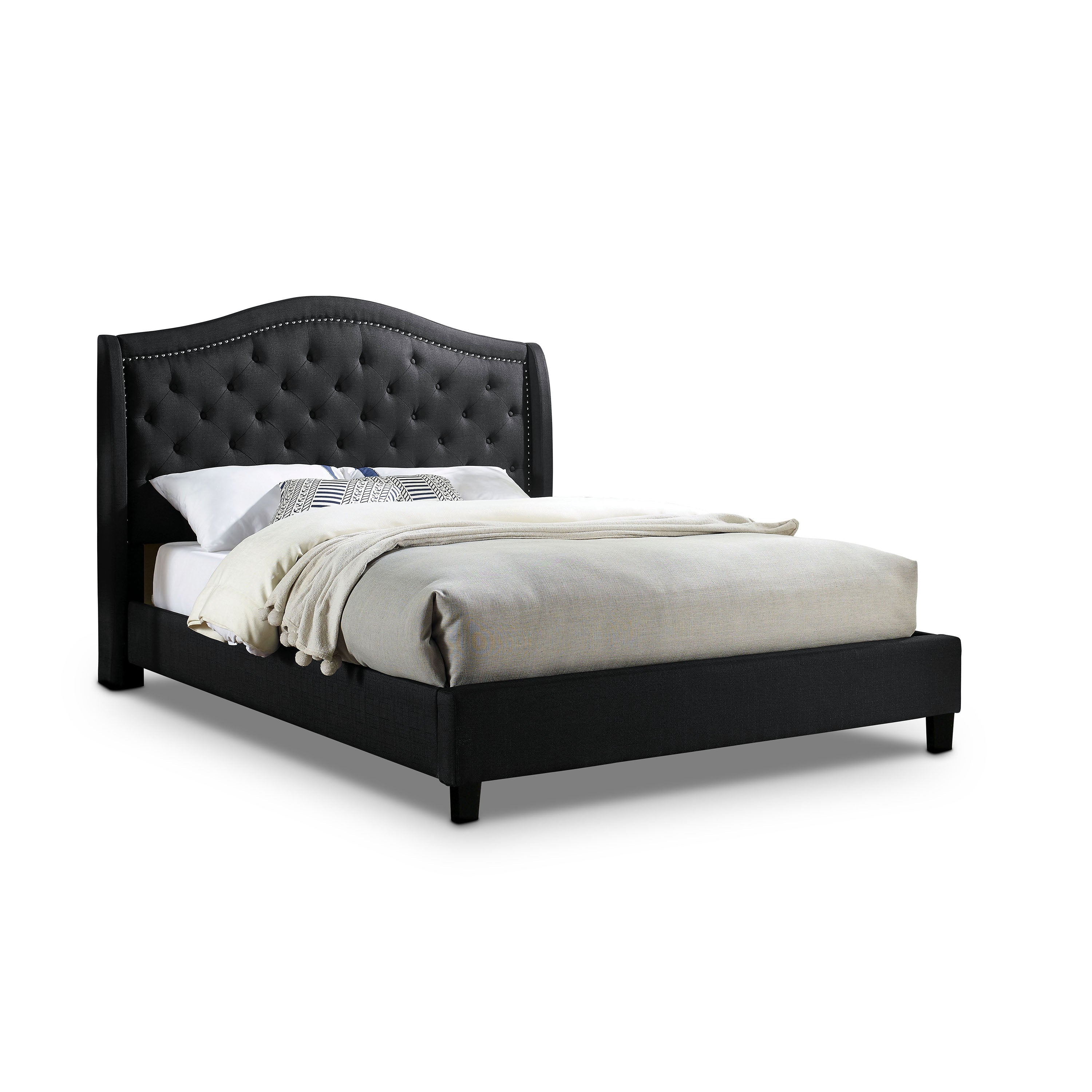 Bantris Tufted Queen Bed in Black