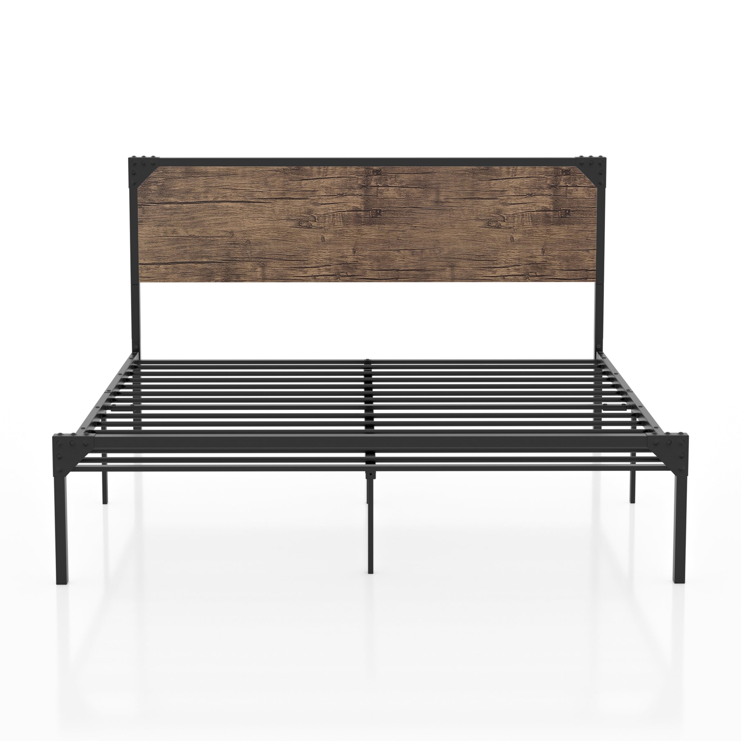 Budenholz Platform California King Bed in Dark Brown