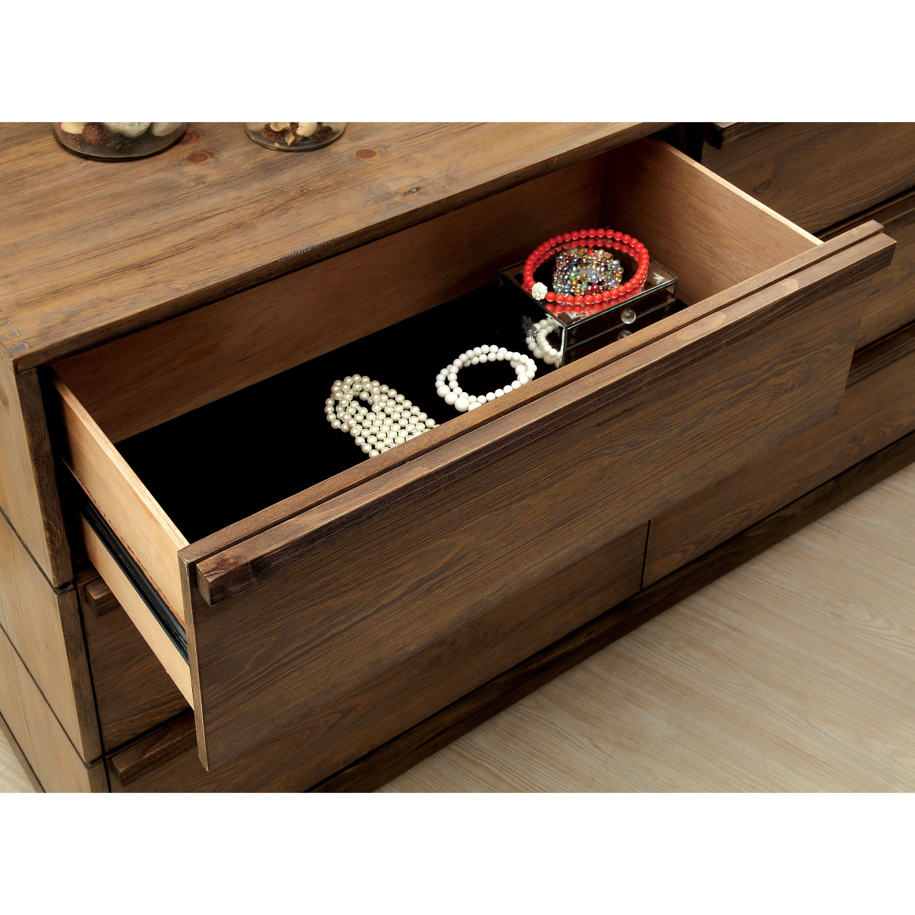 Kassan Rustic 3-Drawer Nightstand