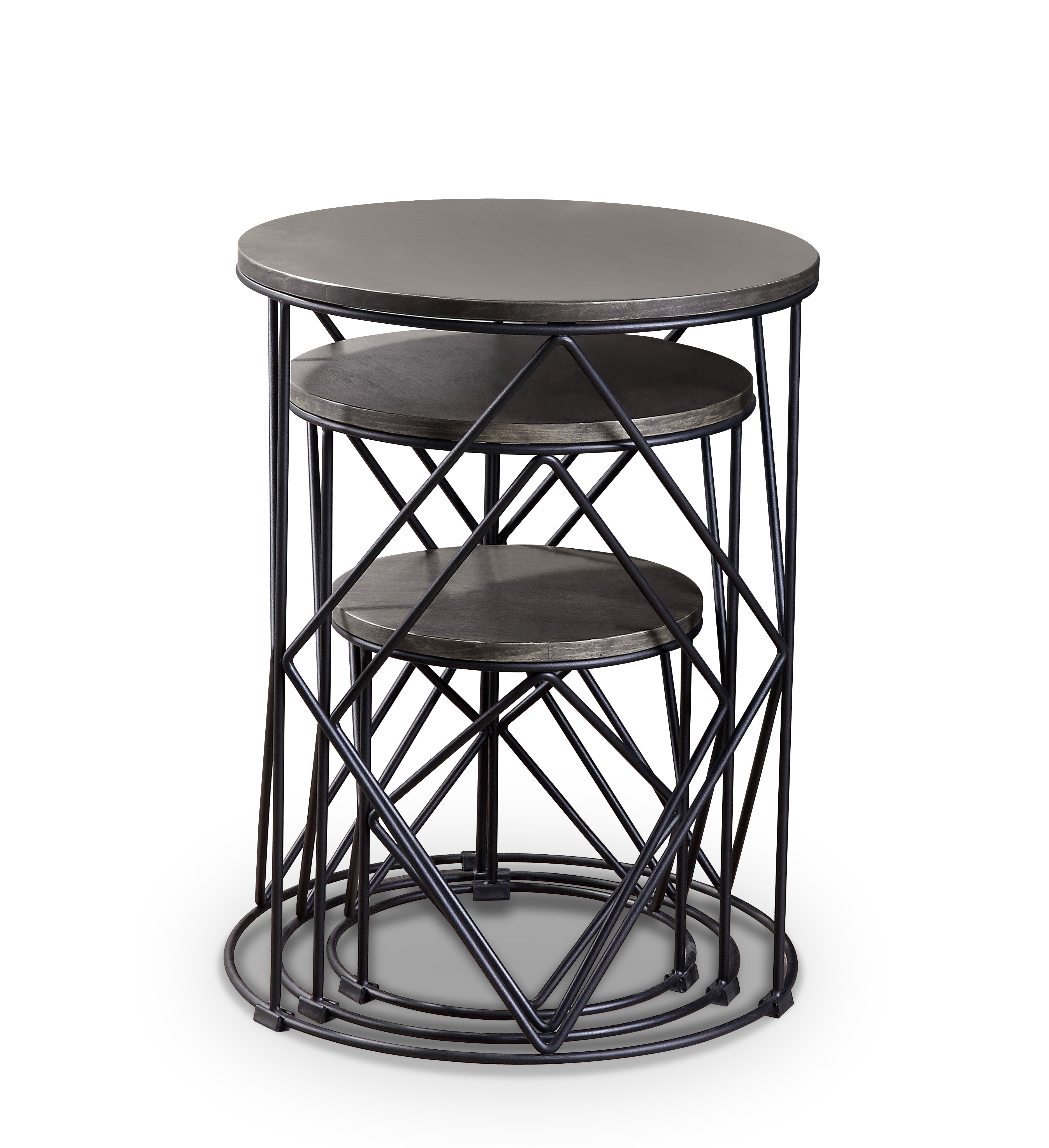 Nikova 3-Piece Nesting Tables in Walnut