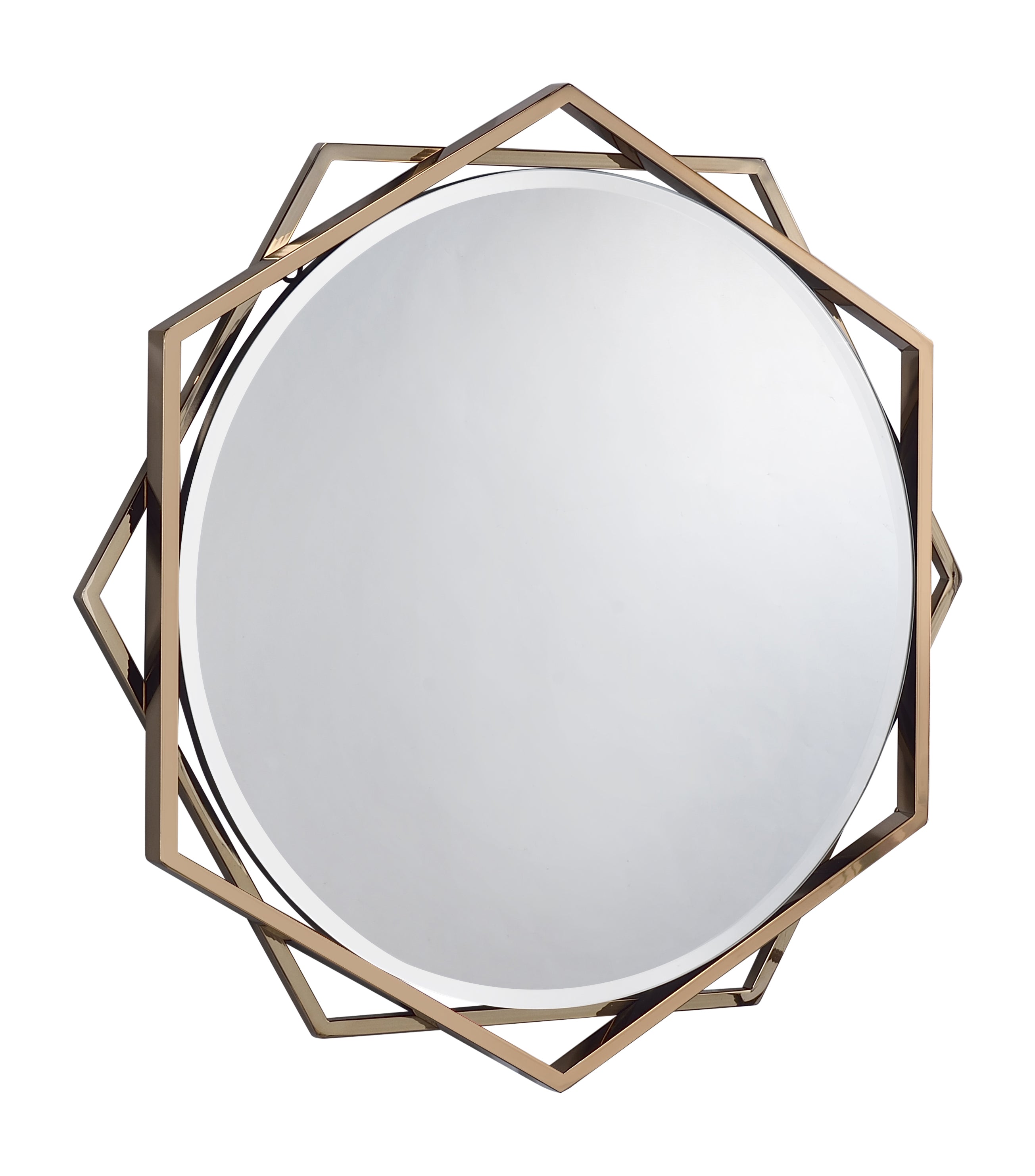 Sunburst Contemporary Sunburst Mirror in Champagne