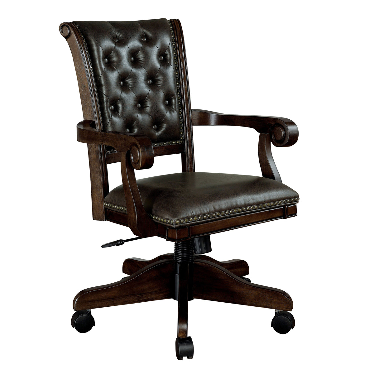 Fergo Contemporary Faux Leather Height-Adjustable Arm Chair