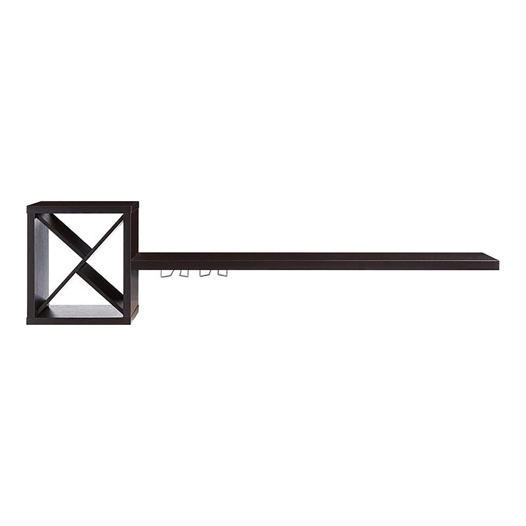 Reichart Wall-Mounted Wine Rack in Espresso