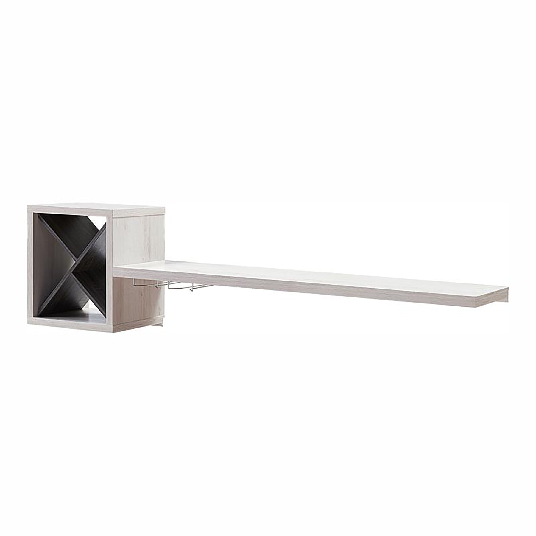 Reichart Wall-Mounted Wine Rack in Weathered White