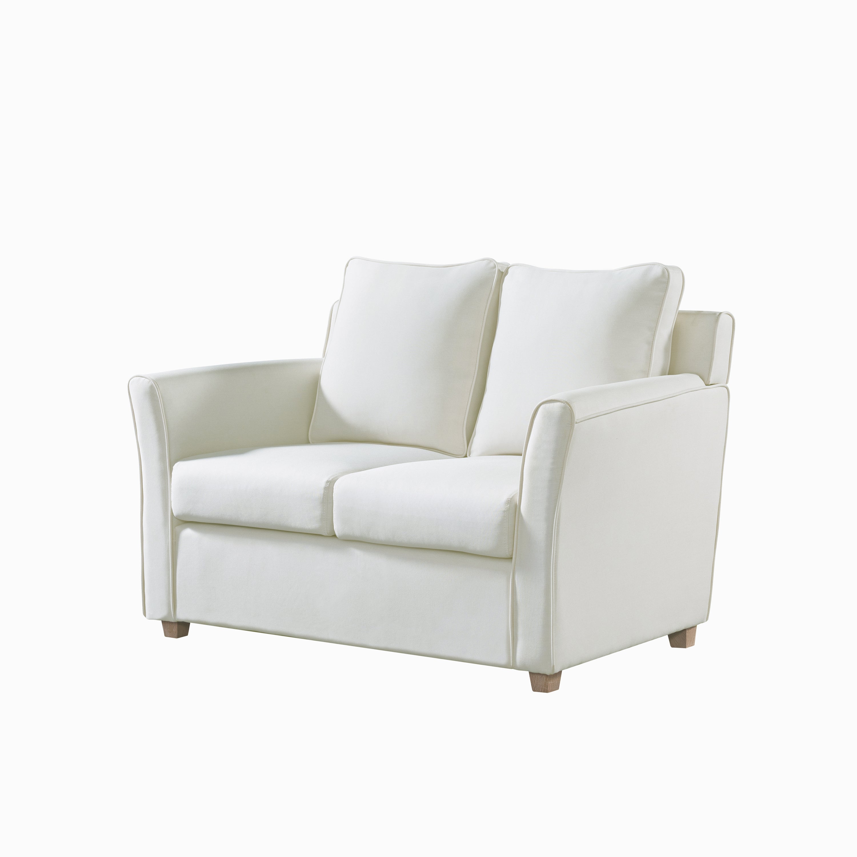 Lillard Upholstered Loveseat in Cream