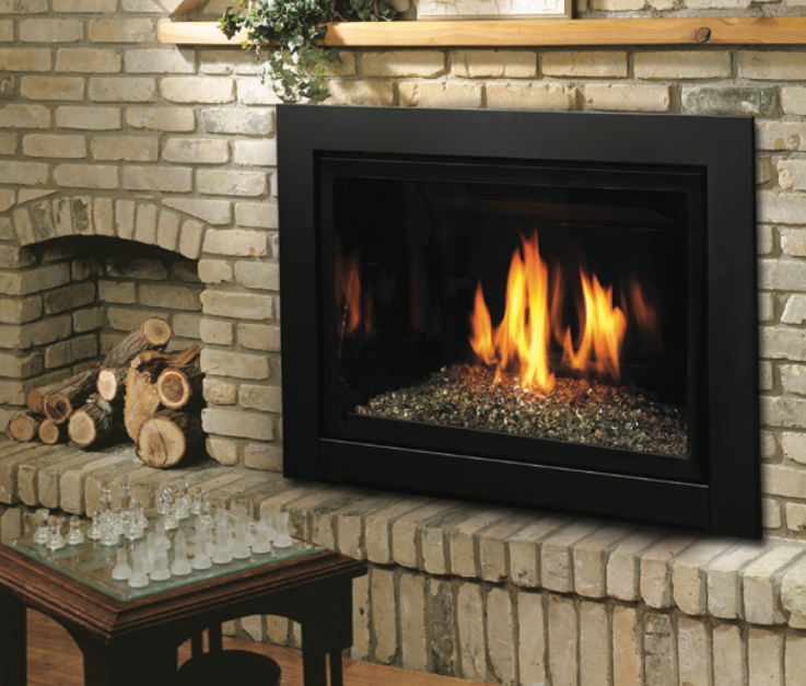 Kingsman - Glass Support Platform with Bronze Decorative Glass Media for IDV26/34/44 Series Fireplace Inserts