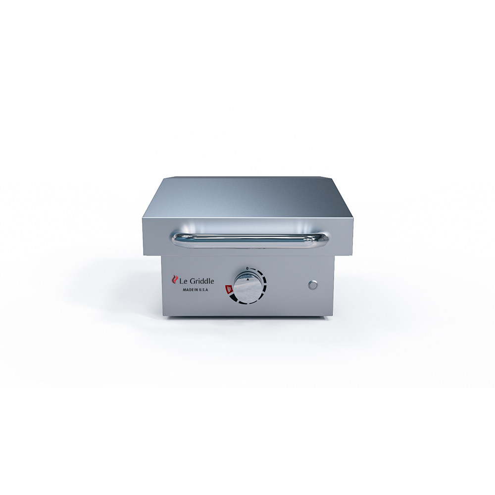 Le Griddle Wee 16” Electric Stainless Steel Griddle with Lid for Indoor or Outdoor Use