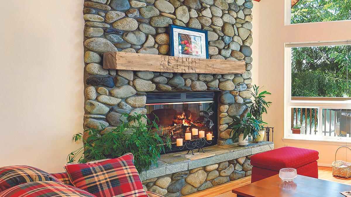 Lexington Hearth Farmhouse 72" Hand-Painted Non-Combustible Pale Honey Mantel Shelf Kit
