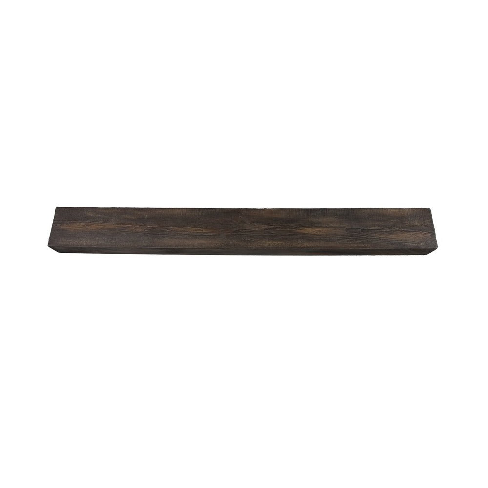 Lexington Hearth Flat Sawn Beam 60" Hand-Painted Non-Combustible Maduro Mantel Shelf Kit