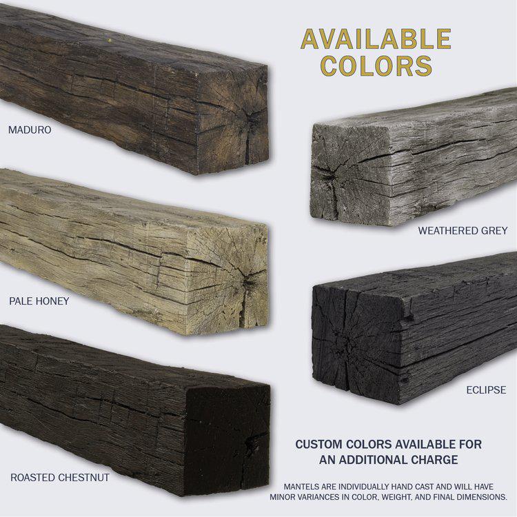 Lexington Hearth Tobacco Barn 60" Handcrafted Non-Combustible Pale Honey Mantel Shelf Kit