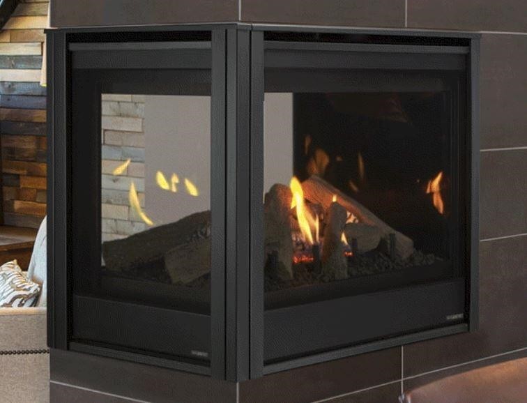 Majestic Pearl II Direct Vent IntelliFire Touch Ignition System 36 Inch Peninsula Gas Fireplace