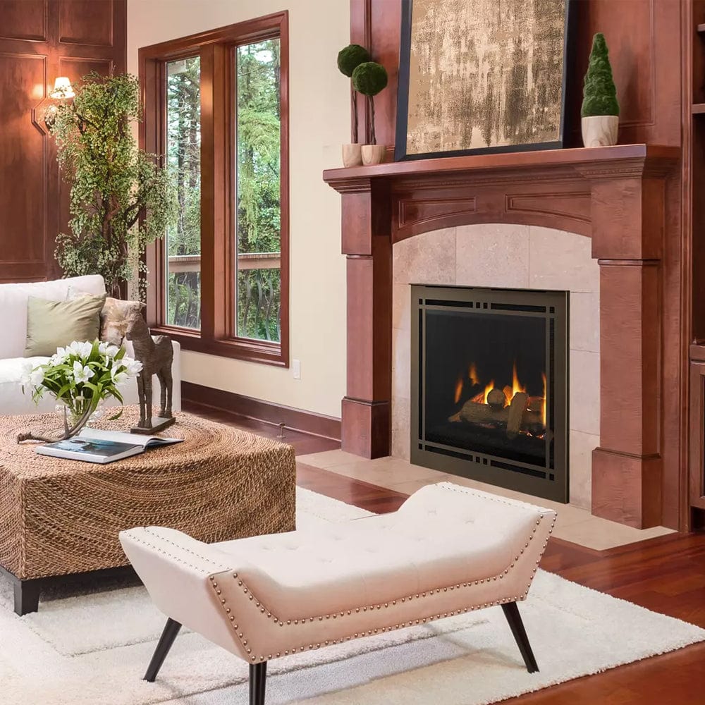 Majestic Meridian Platinum Best 42 Inch Direct Vent Gas Fireplace With IntelliFire Touch Ignition System