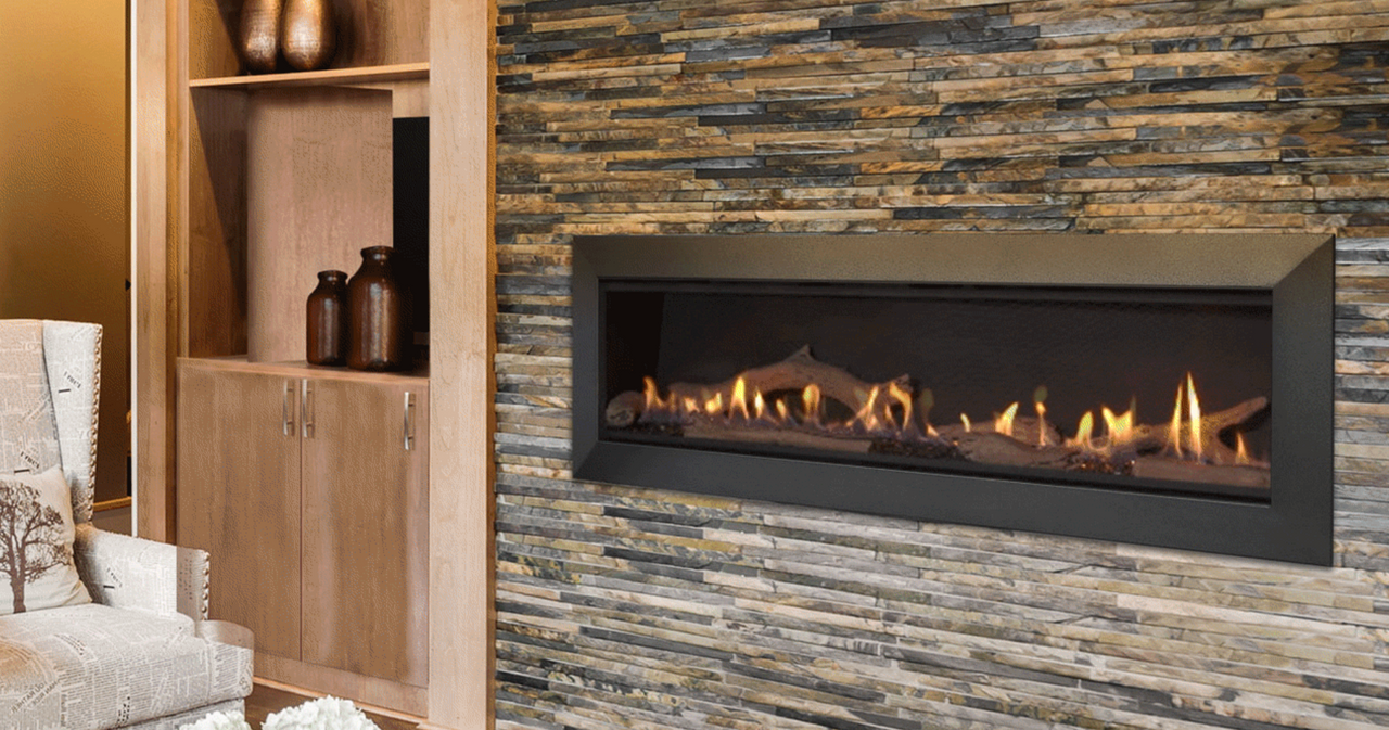 Majestic 60 Inch Modern IntelliFire Touch Ignition System Echelon II Direct Vent Gas Fireplace