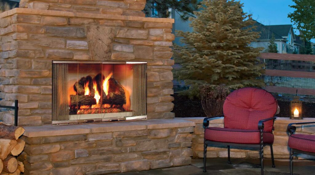 Majestic Montana 42 inch Traditional Outdoor Wood Fireplace