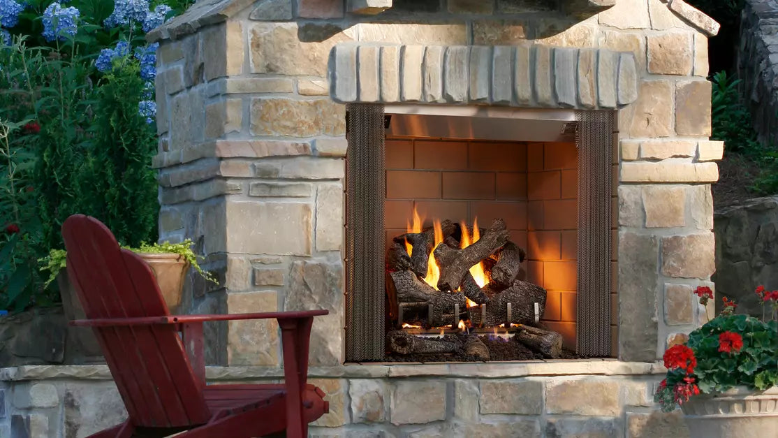Majestic Castlewood Traditional 42 Inch Outdoor Wood Burning Fireplace