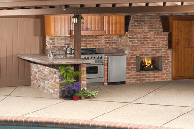 Majestic Villawood 42 Inch Traditional Outdoor Wood Burning Fireplace