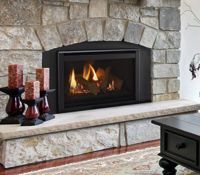 Majestic Traditional 25 Inch Energy Efficient Ruby Direct Vent Gas Fireplace Insert