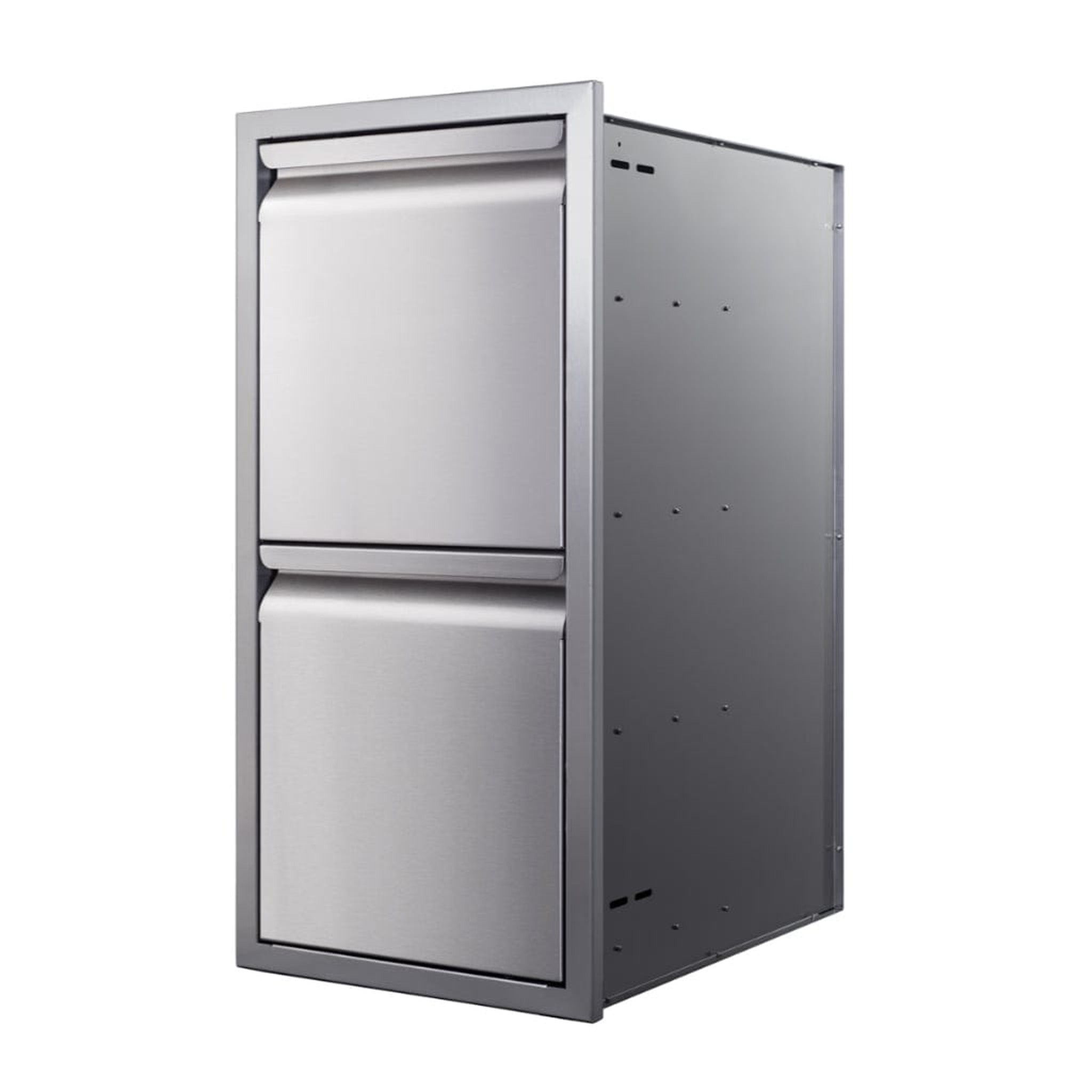 Memphis 15" Double Access Stainless Steel Drawer Stack with Easy-Touch