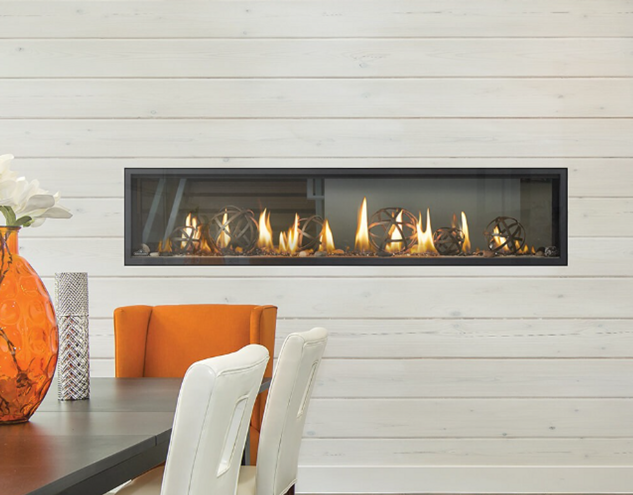 Napoleon Luxuria Series Modern 74 Inch Linear See-through Gas Fireplace