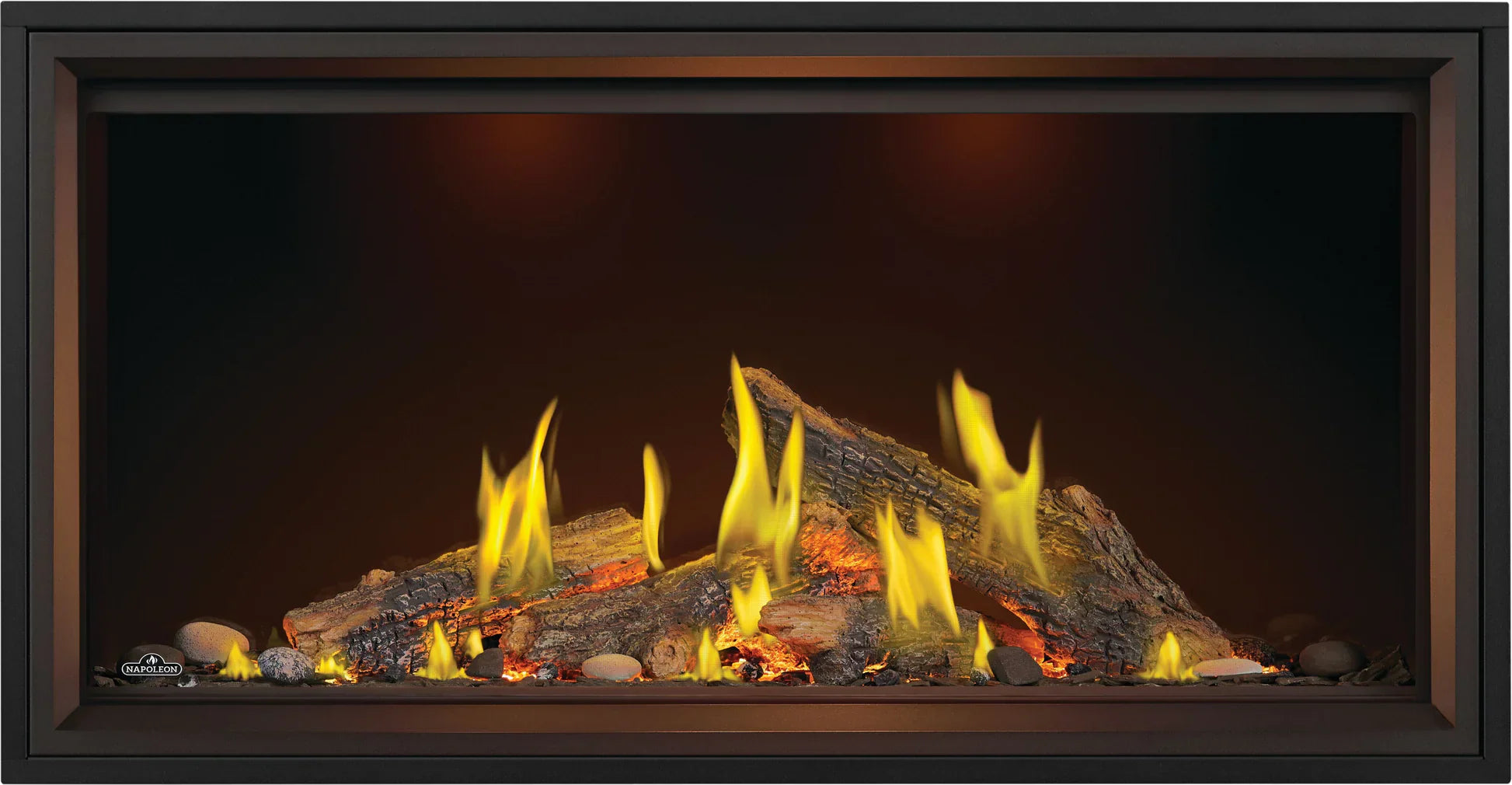 Napoleon Tall Vector 62" Linear Gas Fireplace TLV62LN with Luminous Logs