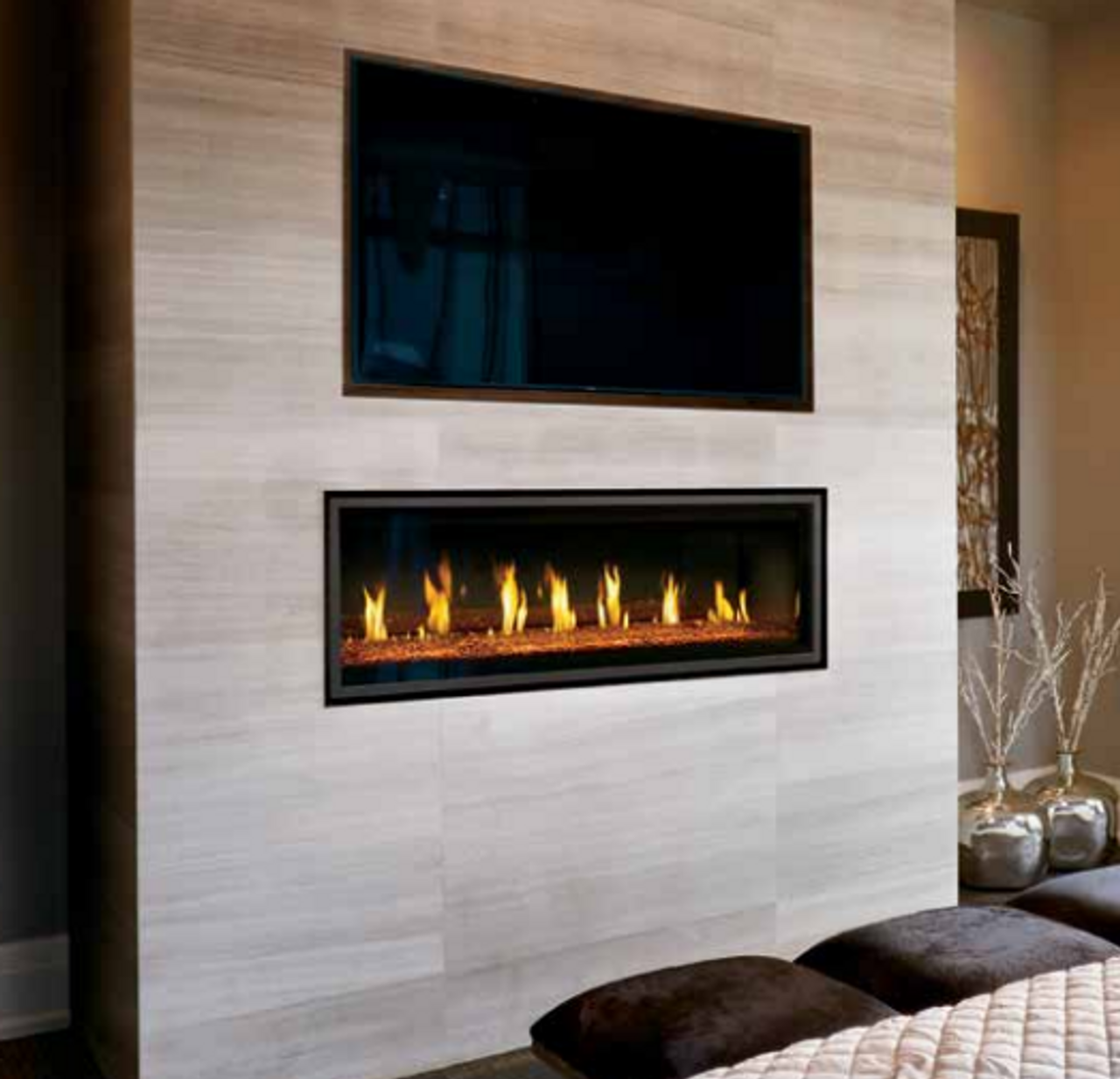 Napoleon Luxury Single Sided Vector Series 74 Inch Gas Fireplace