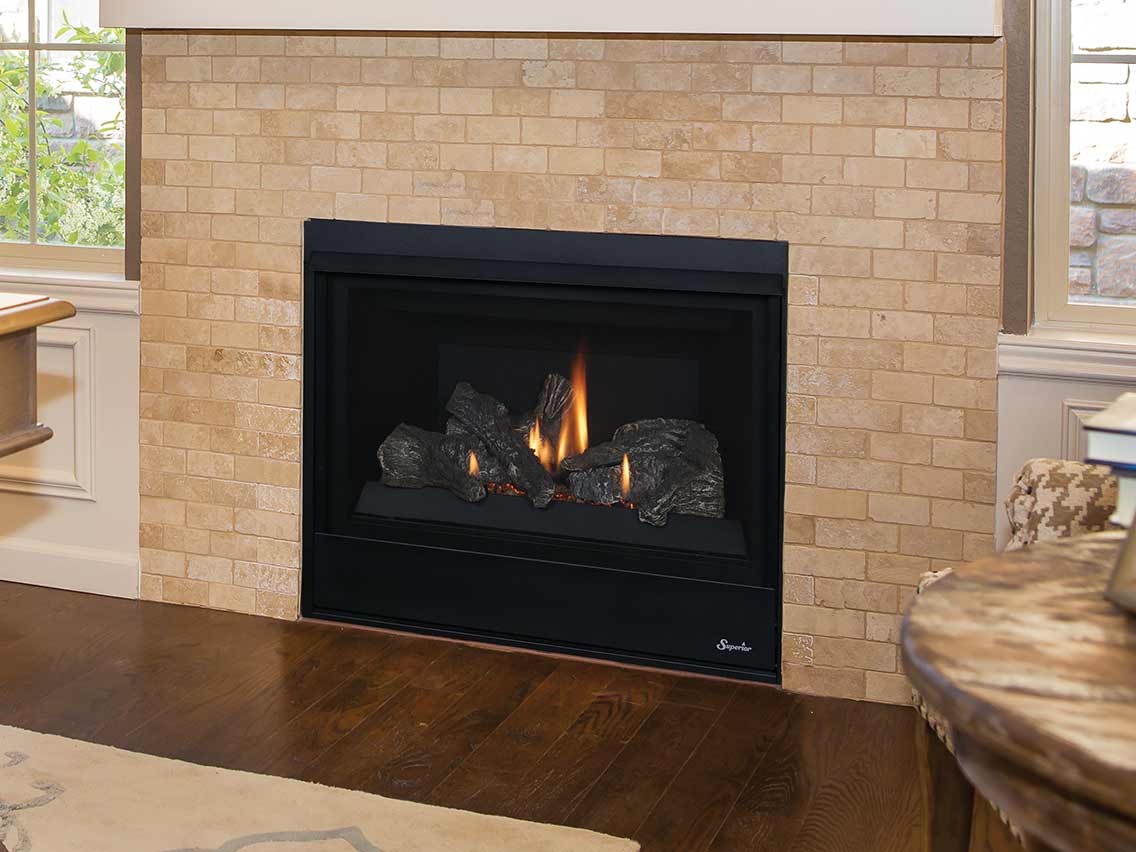 Superior BRT4336 Traditional B-Vent Gas Fireplace 36