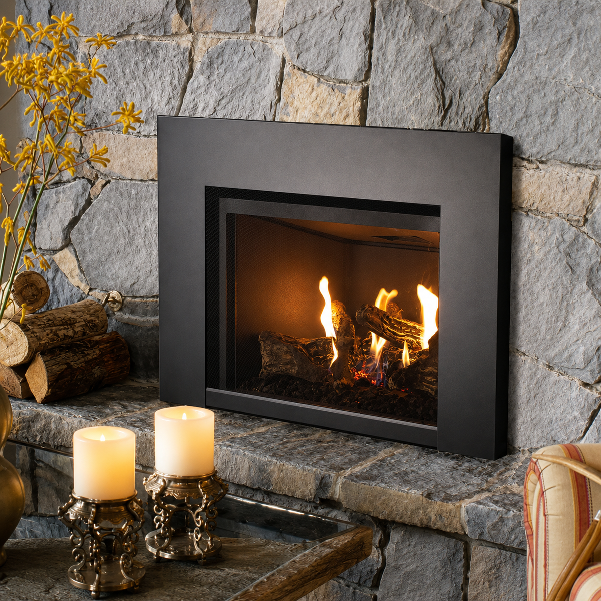 Superior DRI2027TEN 27" Medium Direct Vent Gas Fireplace Insert With Electronic Ignition