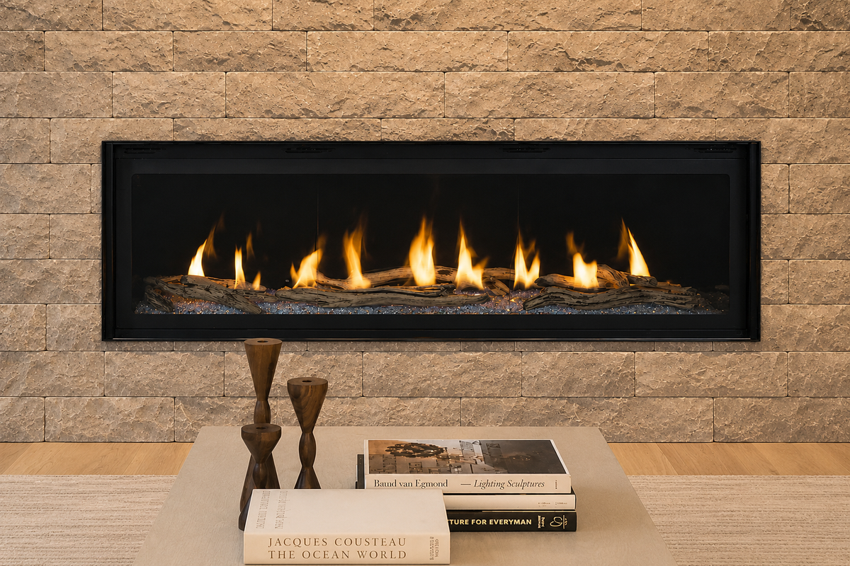 Superior DRL6060 60" Contemporary Linear Direct Vent Gas Fireplace