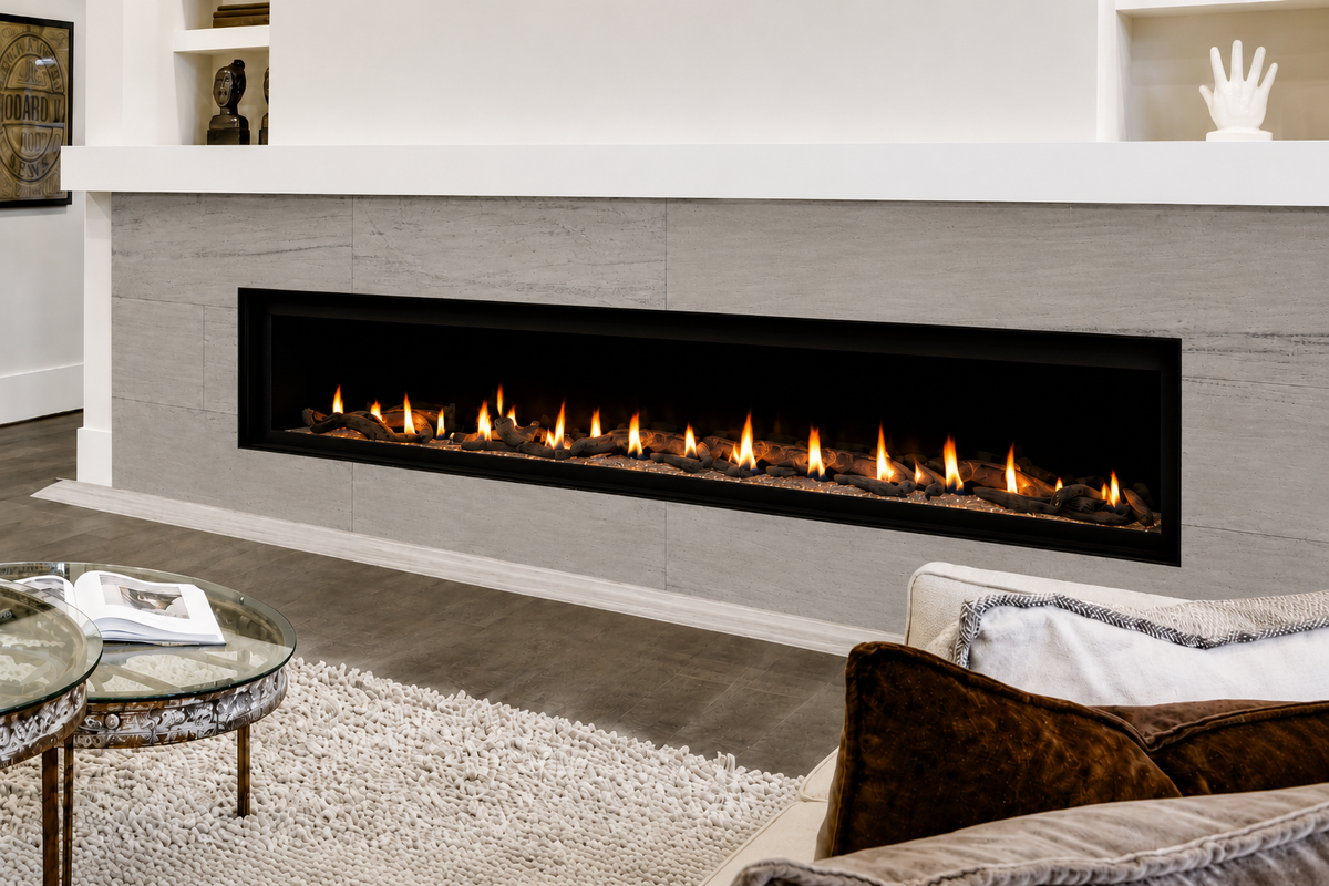 Superior DRL6072 72" Contemporary Linear Direct Vent Gas Fireplace