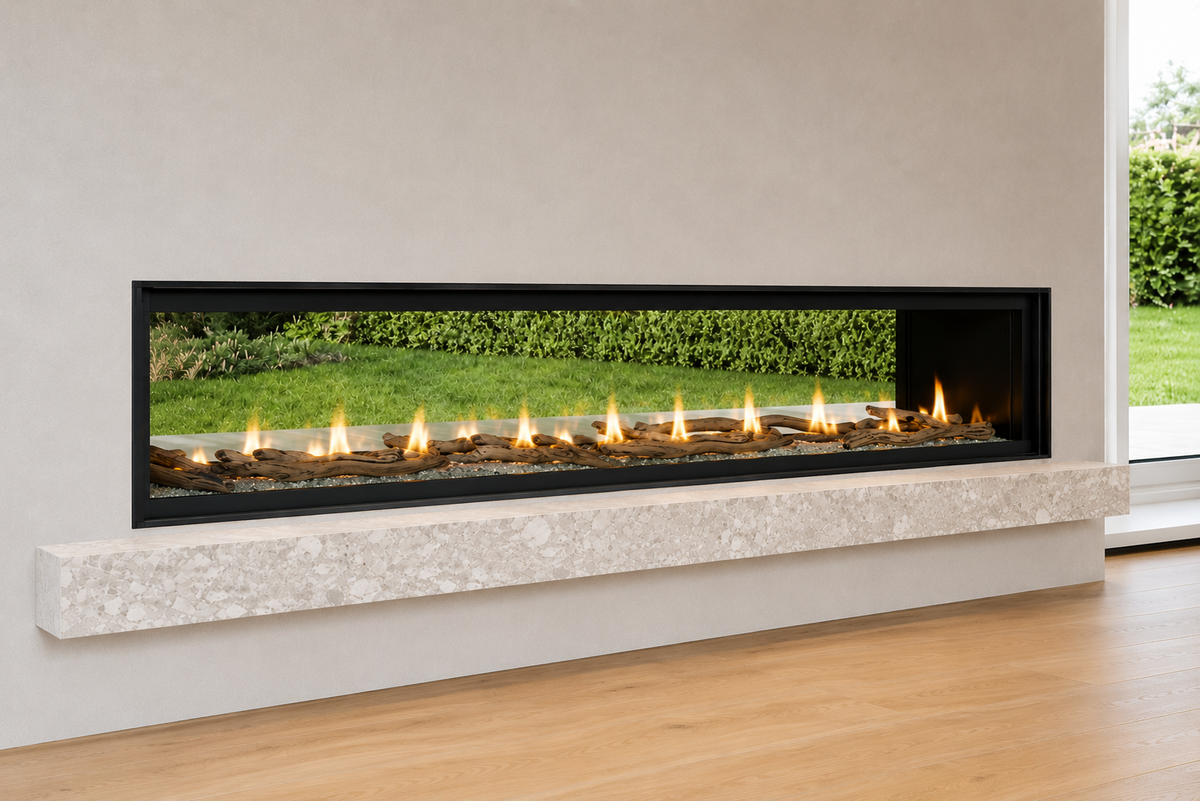 Superior DRL6072 72 Contemporary Linear Direct Vent Gas Fireplace