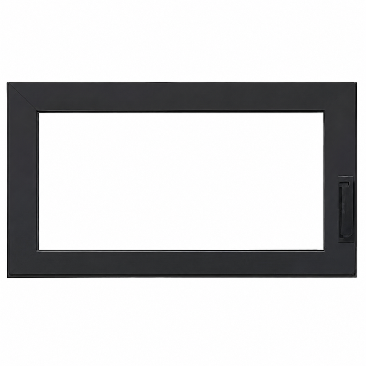 Superior DSSPBLK Black Steel Square Pane Door