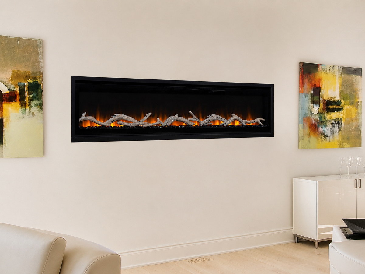 Superior ERL3084 84" Front-View Linear Contemporary Indoor Electric Fireplace