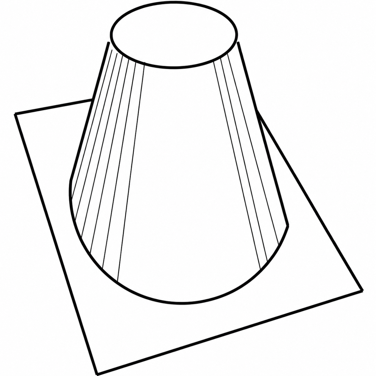 Superior V6FS-8DM 0 to 6/12 Pitch 24" Base Roof Flashing